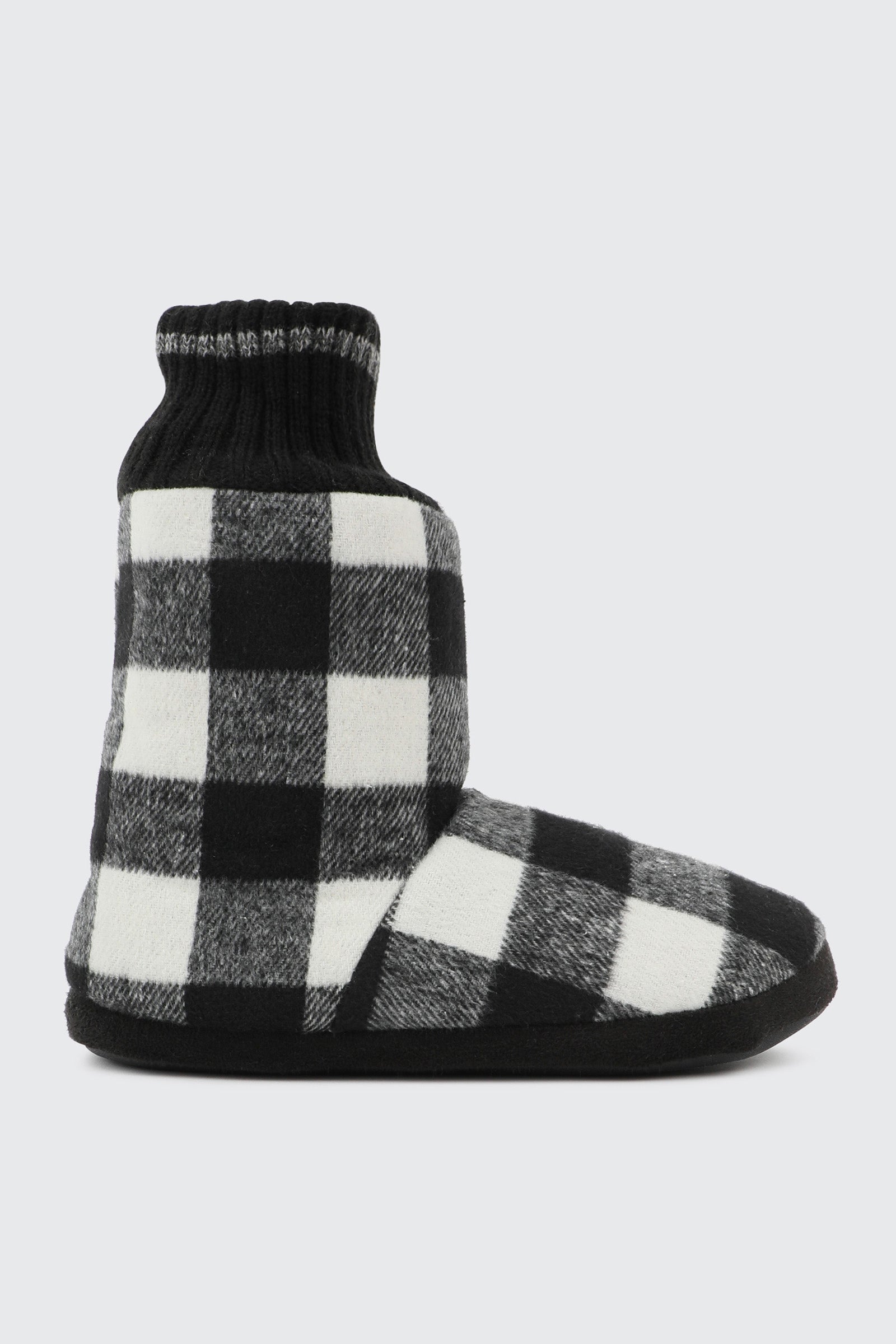 Plaid Bootie Slippers for men