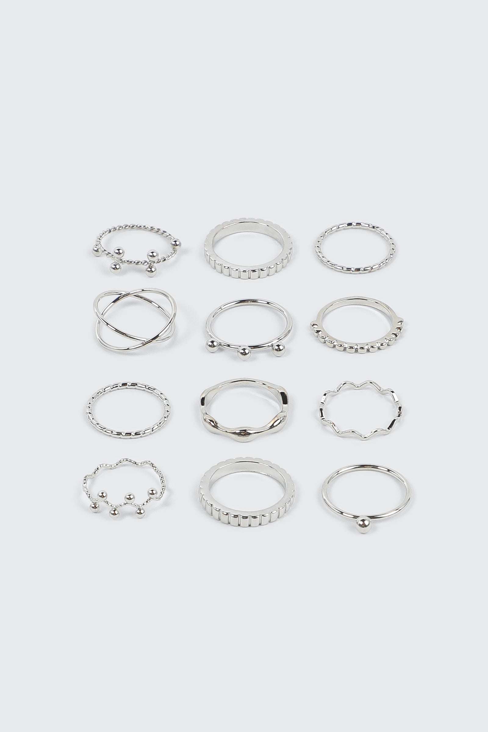 12-Pack Wave & Sphere Rings