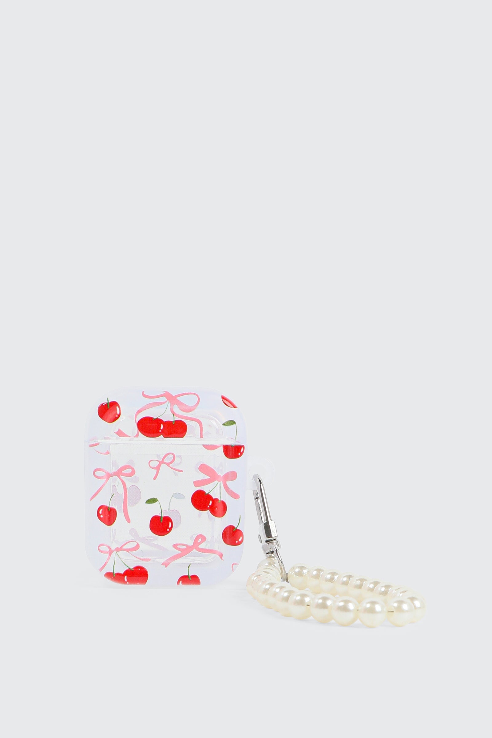 Bow & Cherry Print Clear AirPods Case
