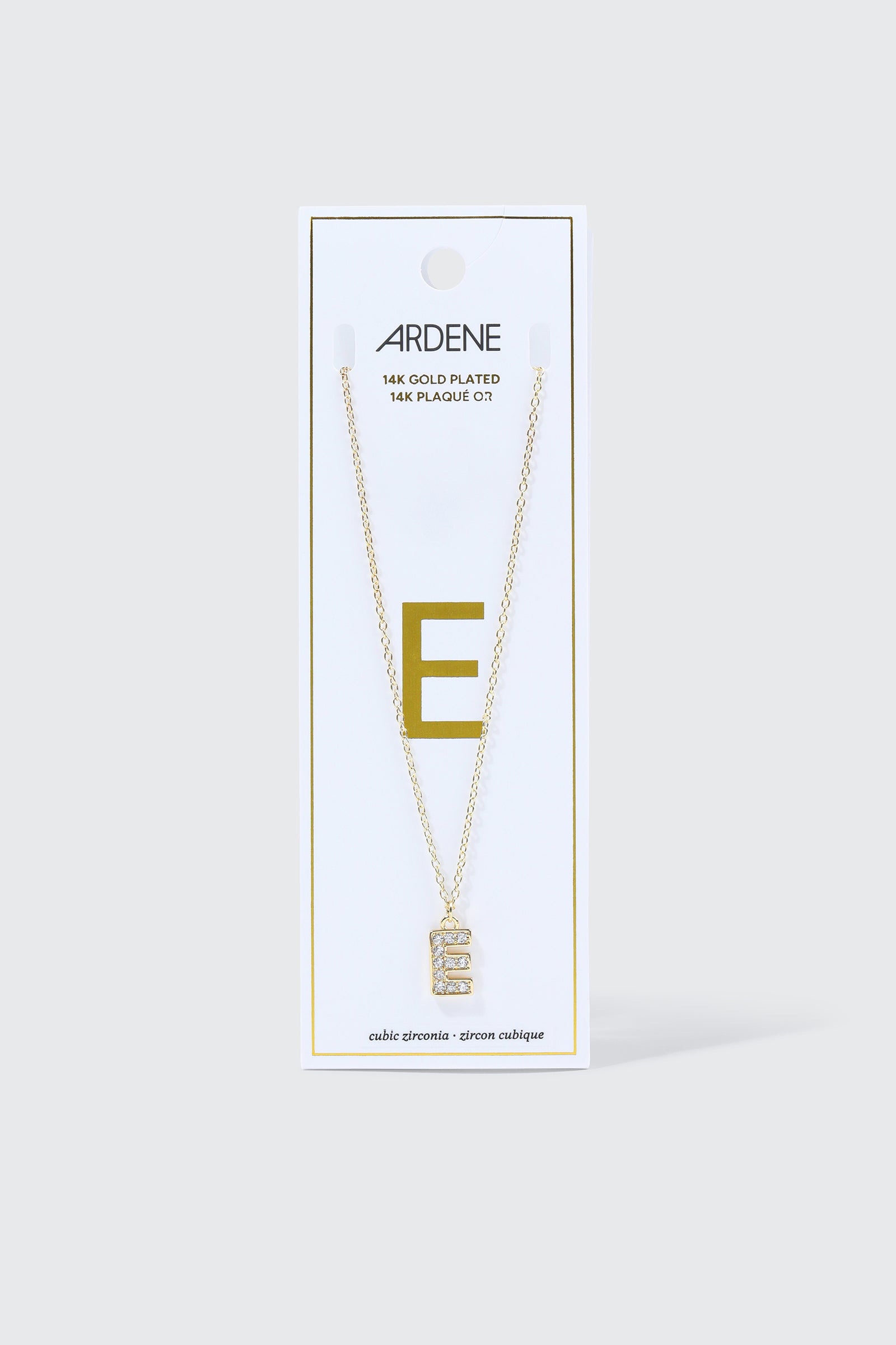 14K Gold Plated Initial E Necklace