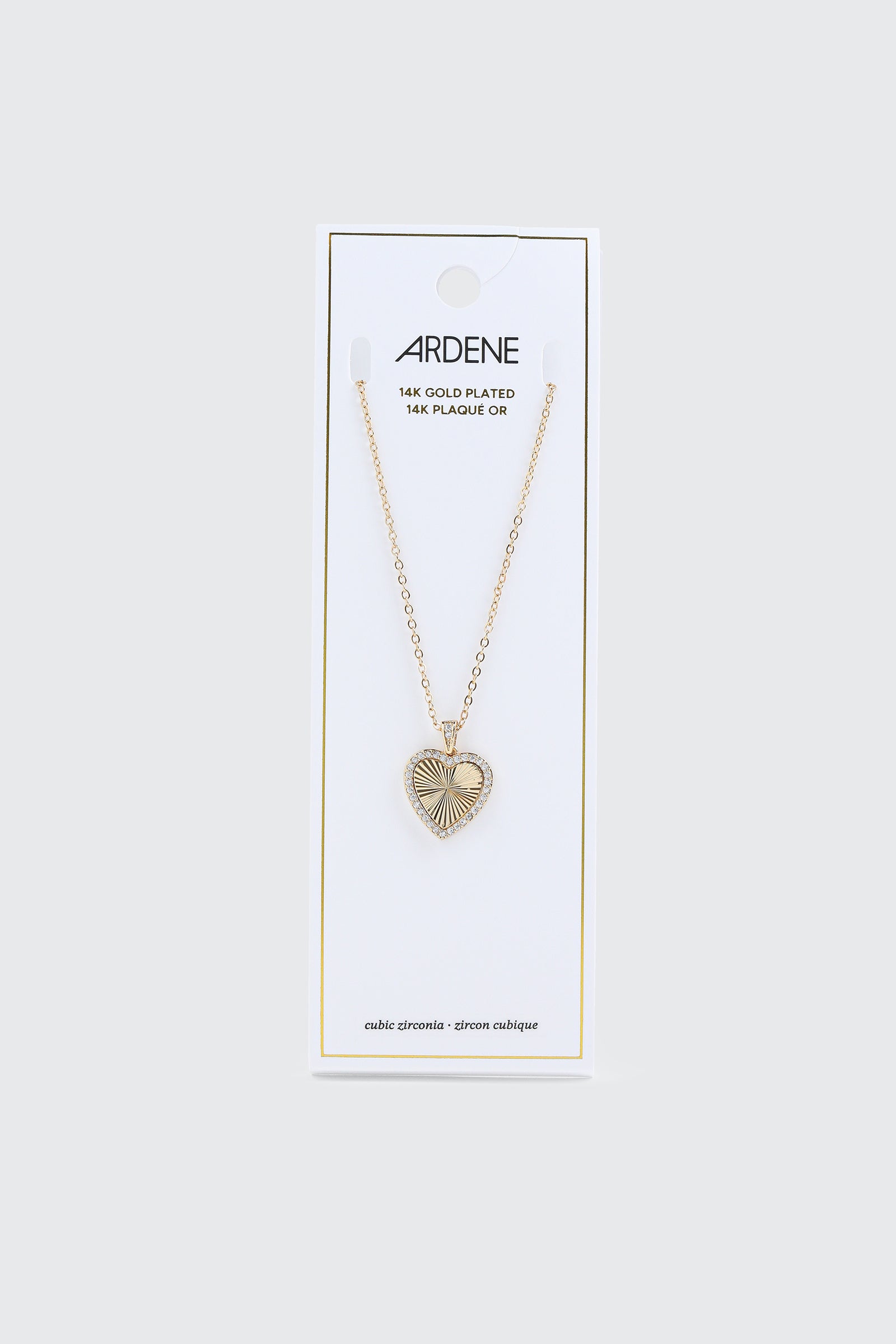 14K Gold Plated Fan Heart Necklace