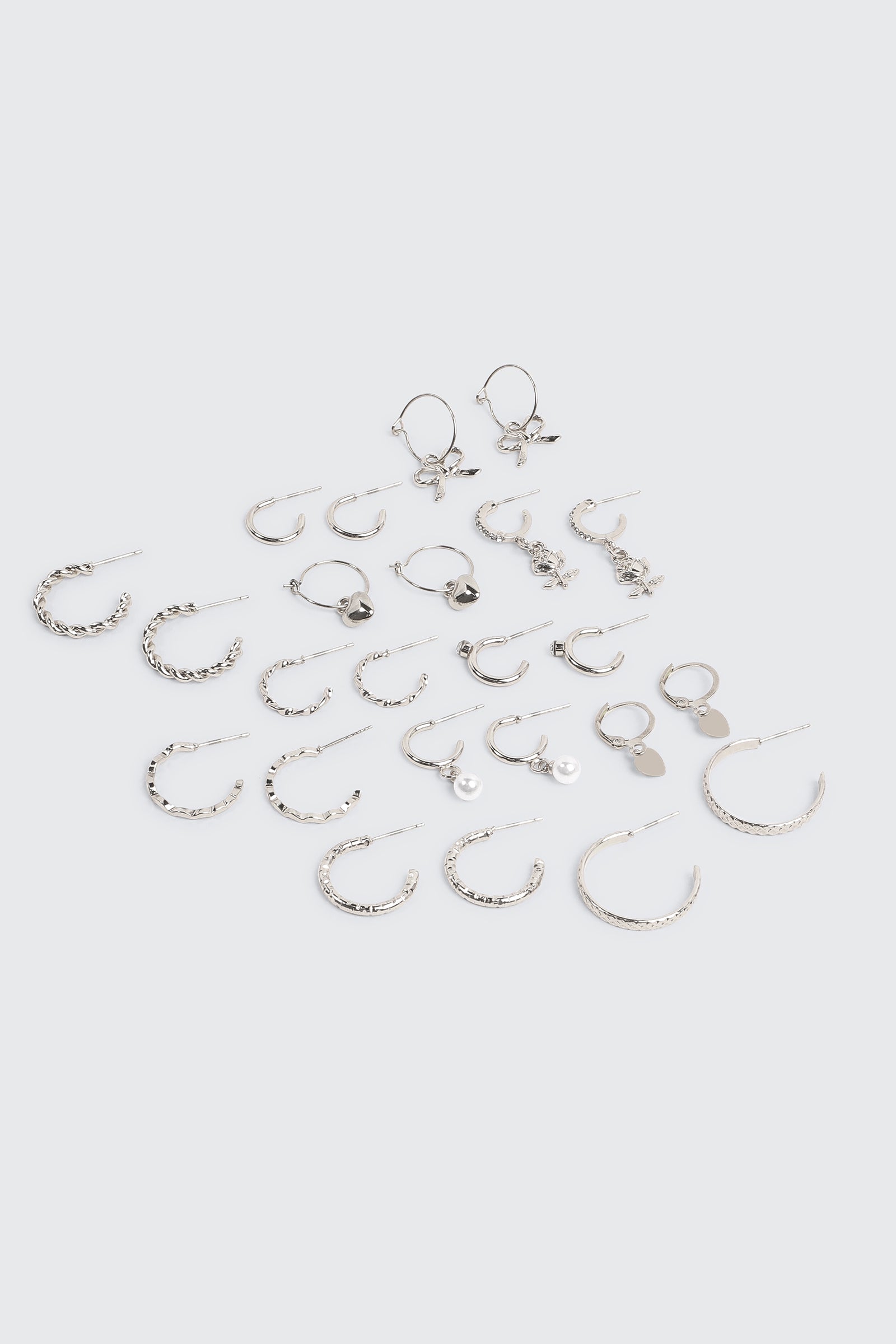 12-Pack Charm Hoop Earrings