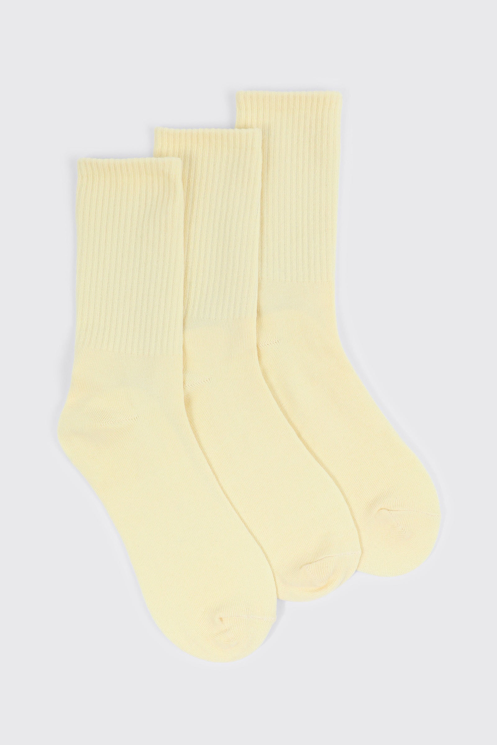 3-Pack Ribbed Crew Socks