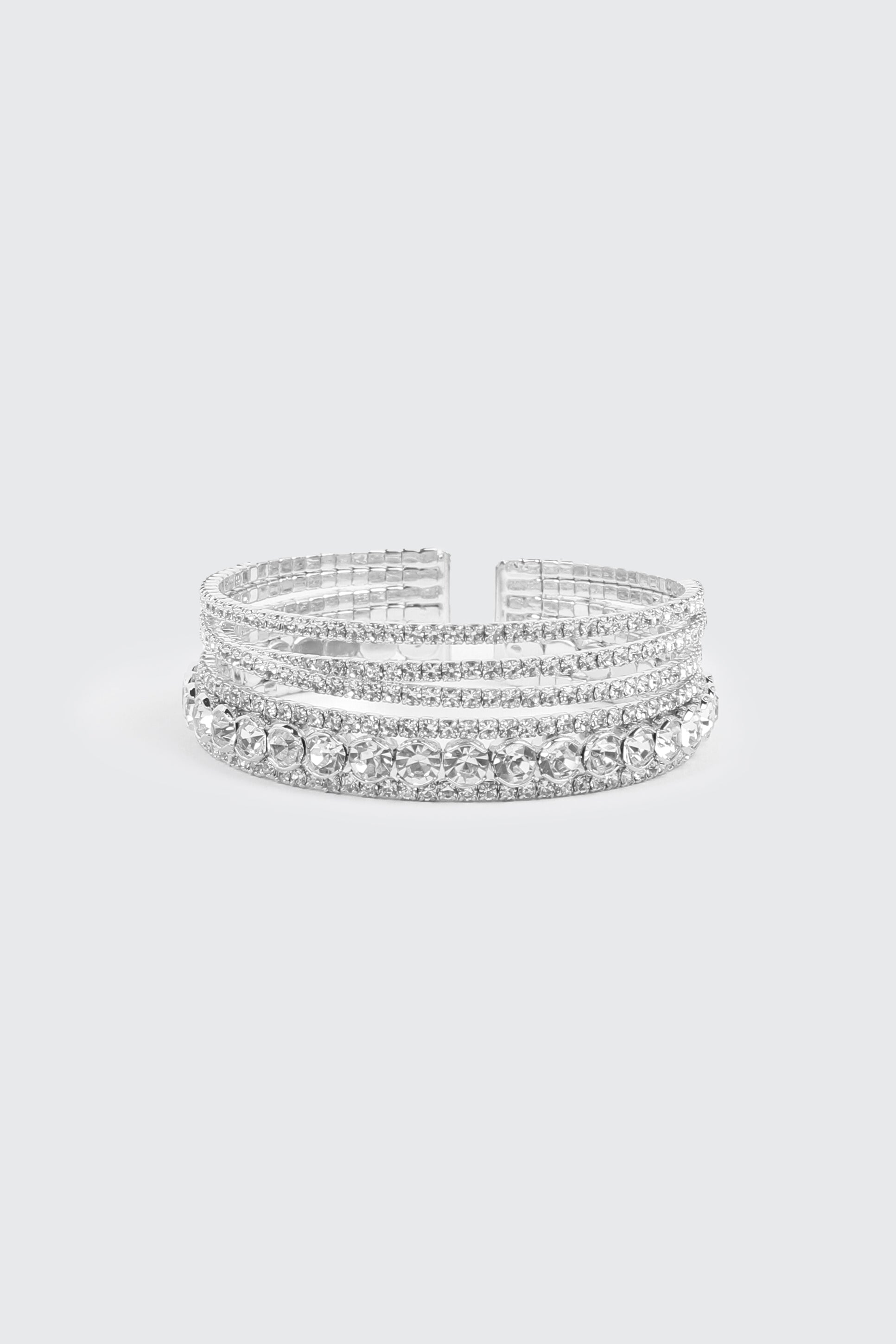 Multi Row Rhinestone Bracelet