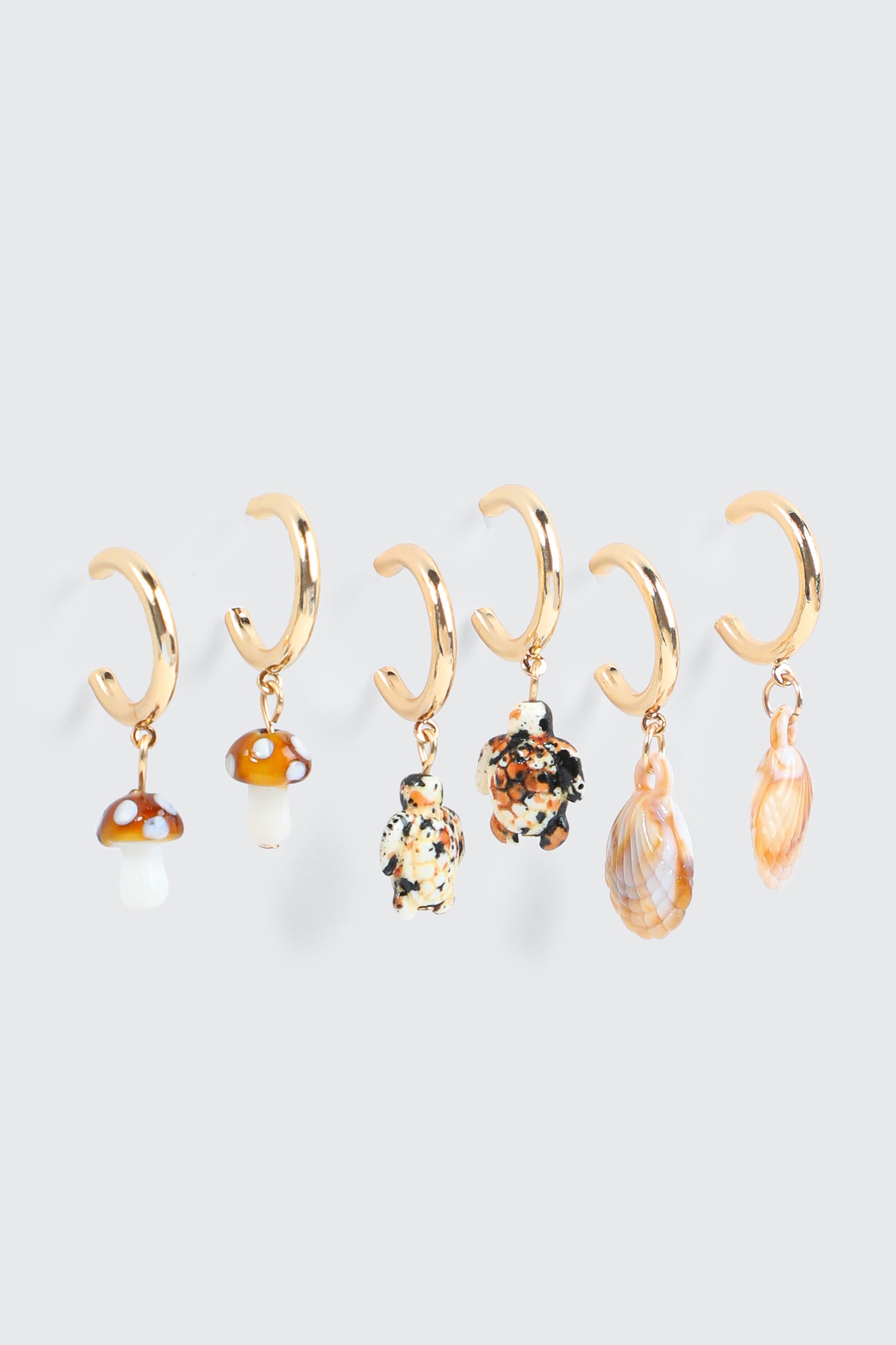 3-Pack Charm Hoops