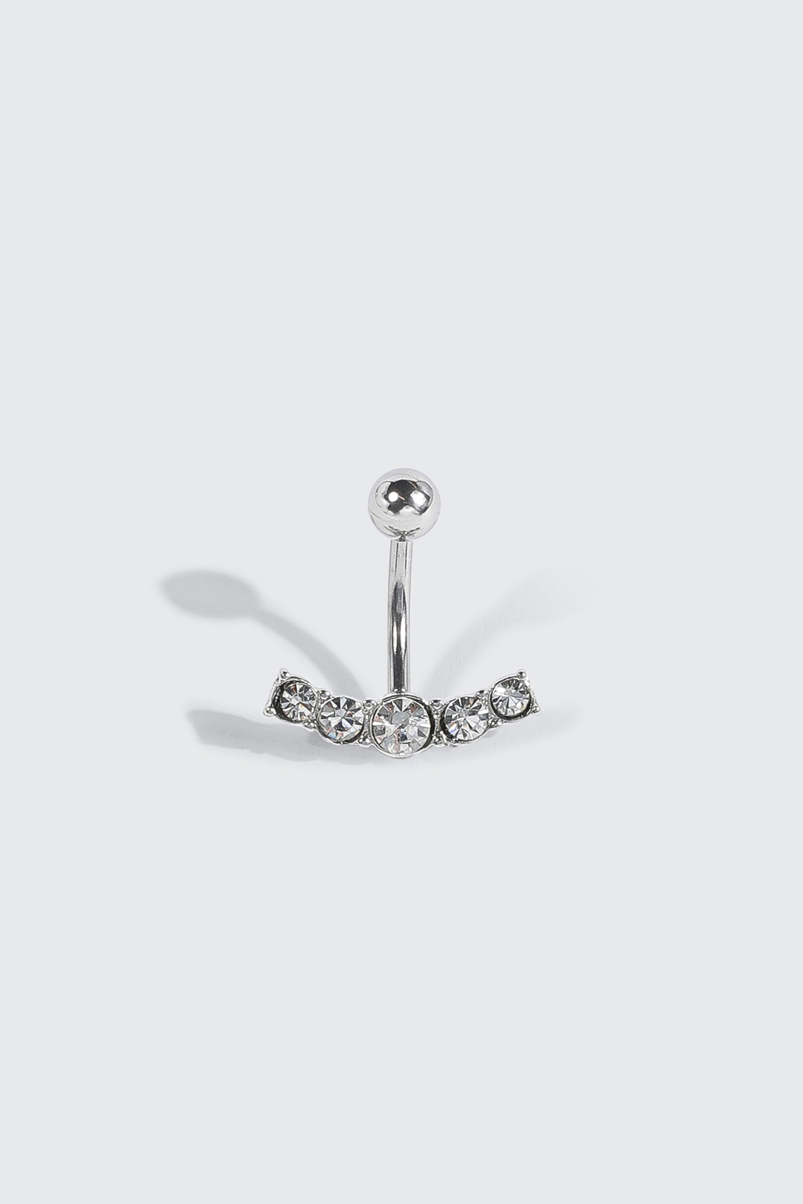 Arched Rhinestone Navel Piercing