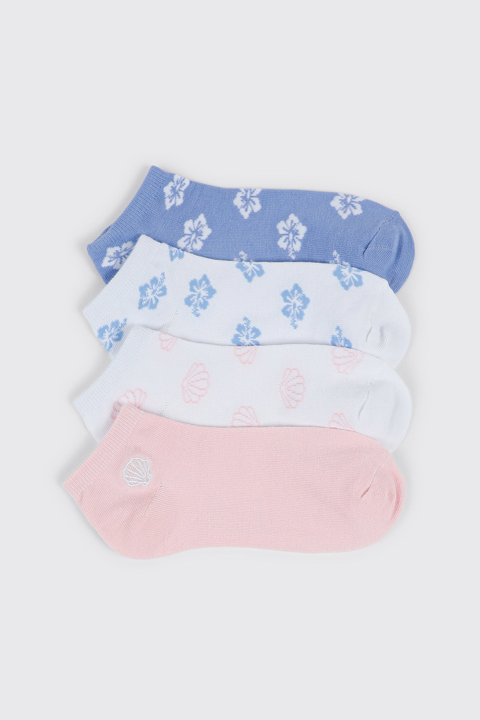 Floral Print Ankle Socks