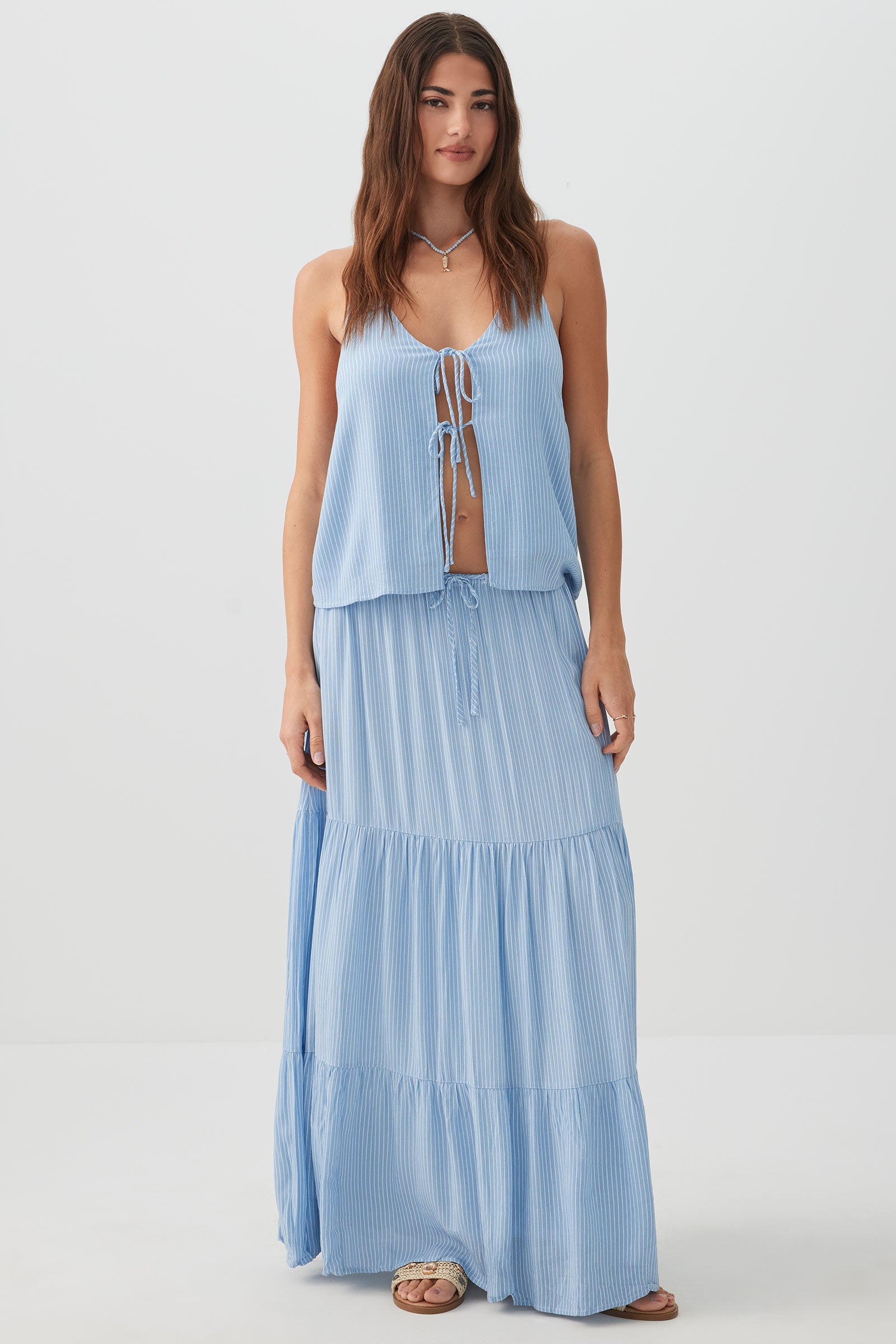 Crinkled Tiered Maxi Skirt – Ardene