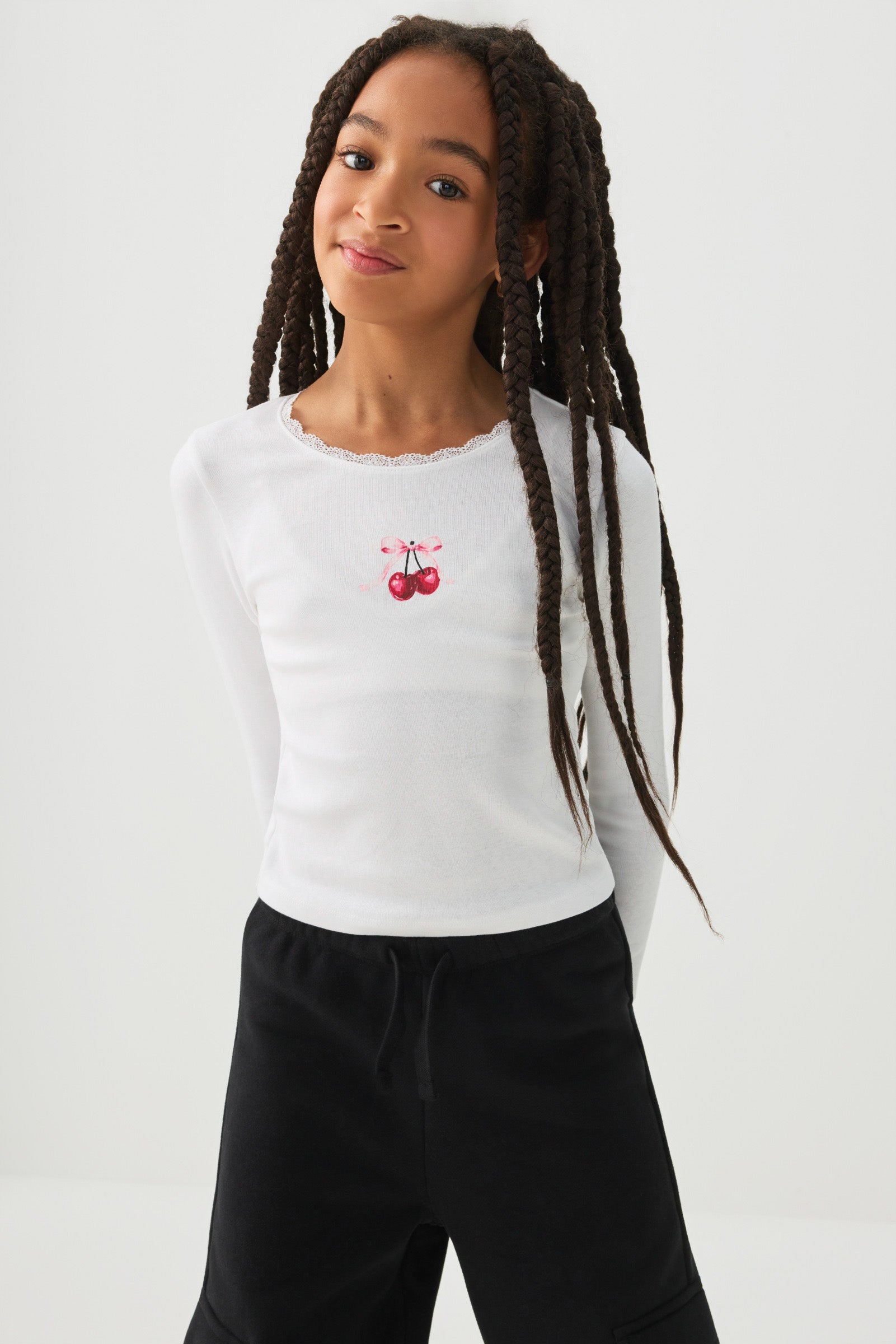 Lace Trim Long Sleeve T-Shirt – Ardene