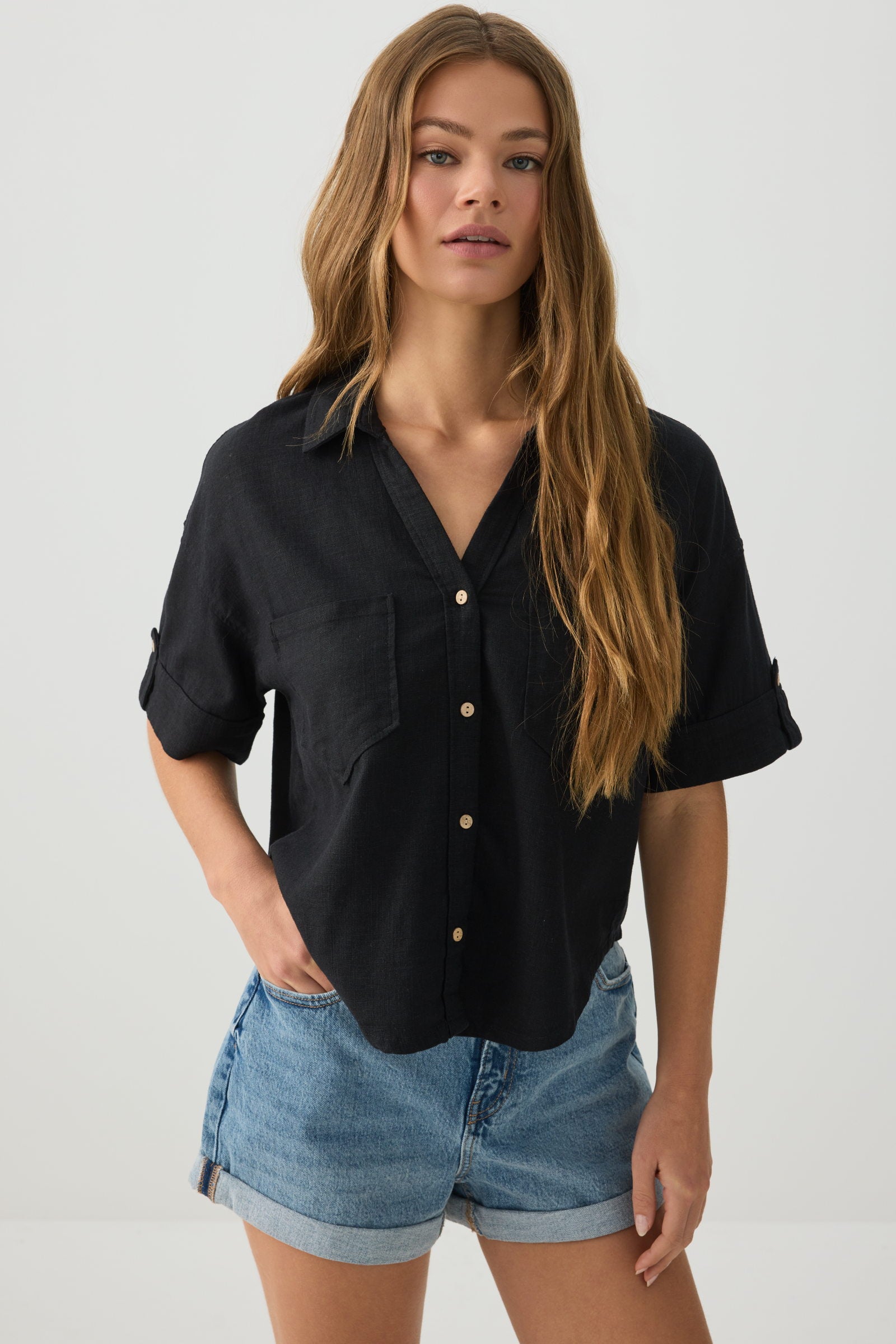 Linen Blend Utility Shirt – Ardene