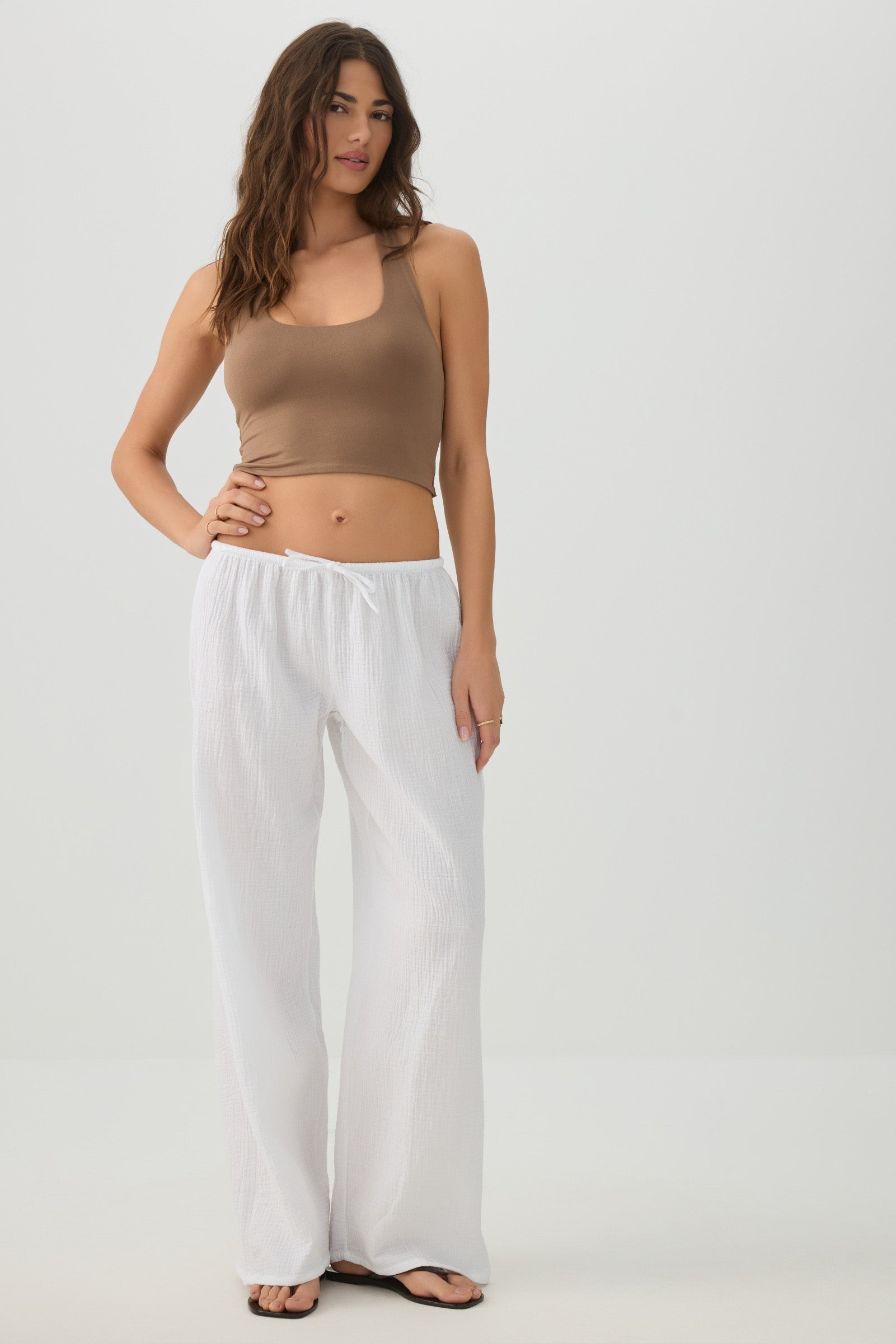 Mid Rise Pull On Wide Leg Pant – Ardene