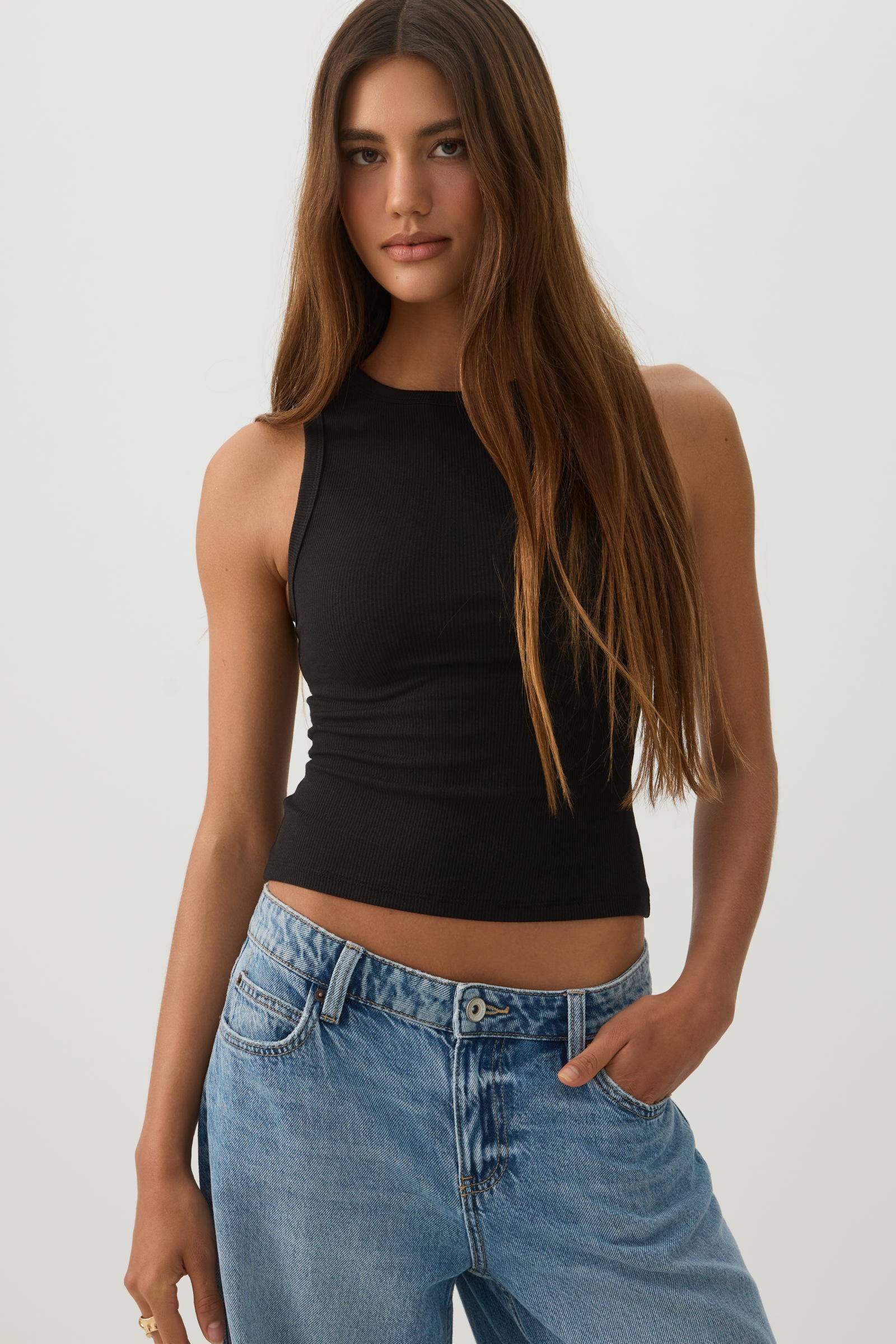 【未使用】baserange knit tank Baserange【ベースレンジ】tav tank snaps 
