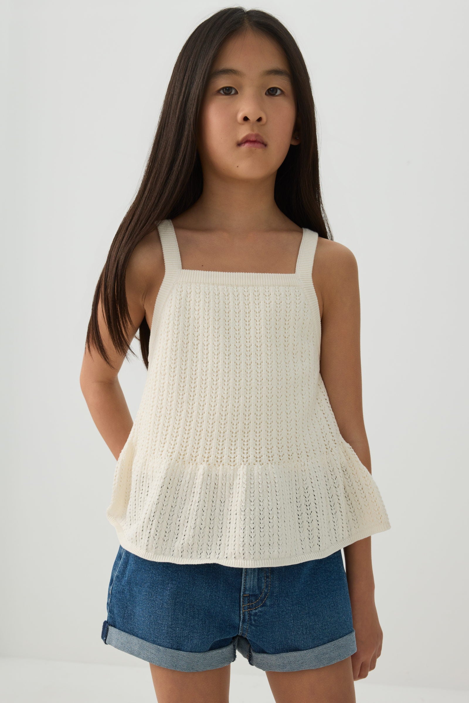 Textured Knit Peplum Tank – Ardene