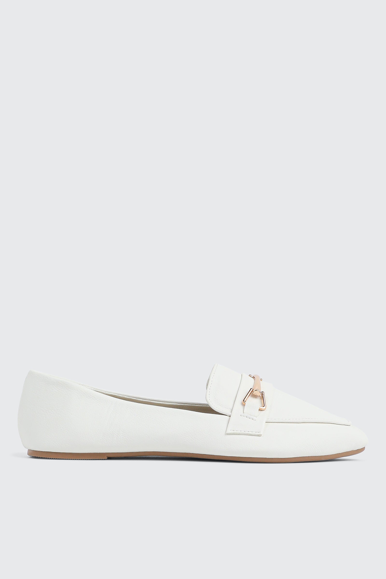 Faux Leather Pointed Toe Loafers