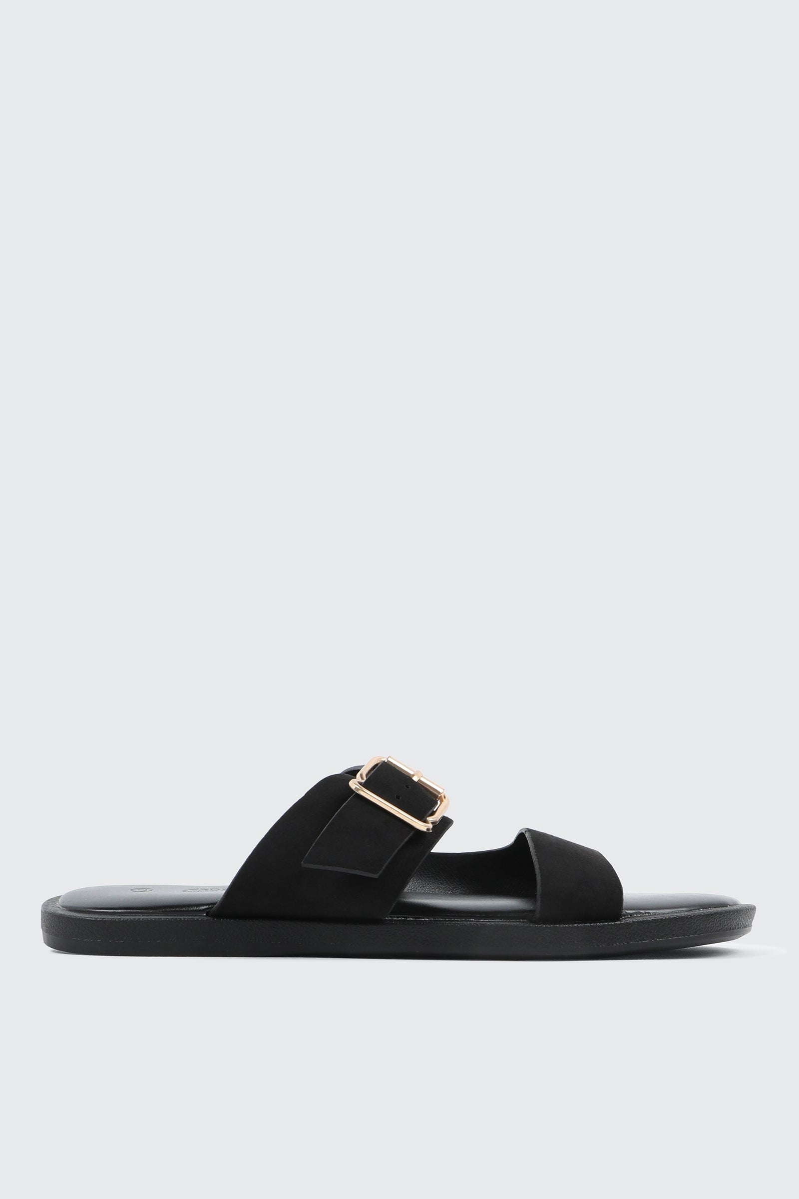 Faux Suede Flat Sandals