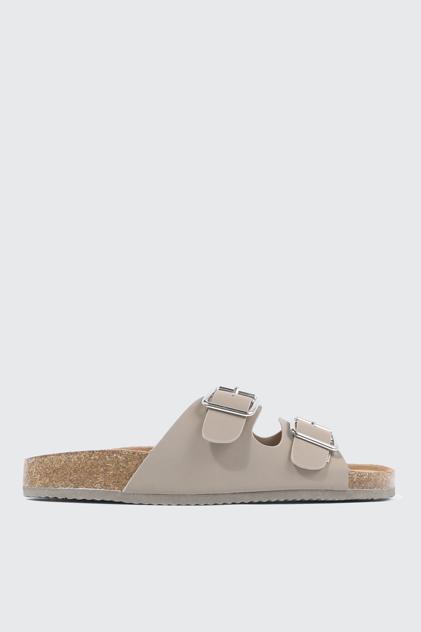 Double Buckle Slide Sandals