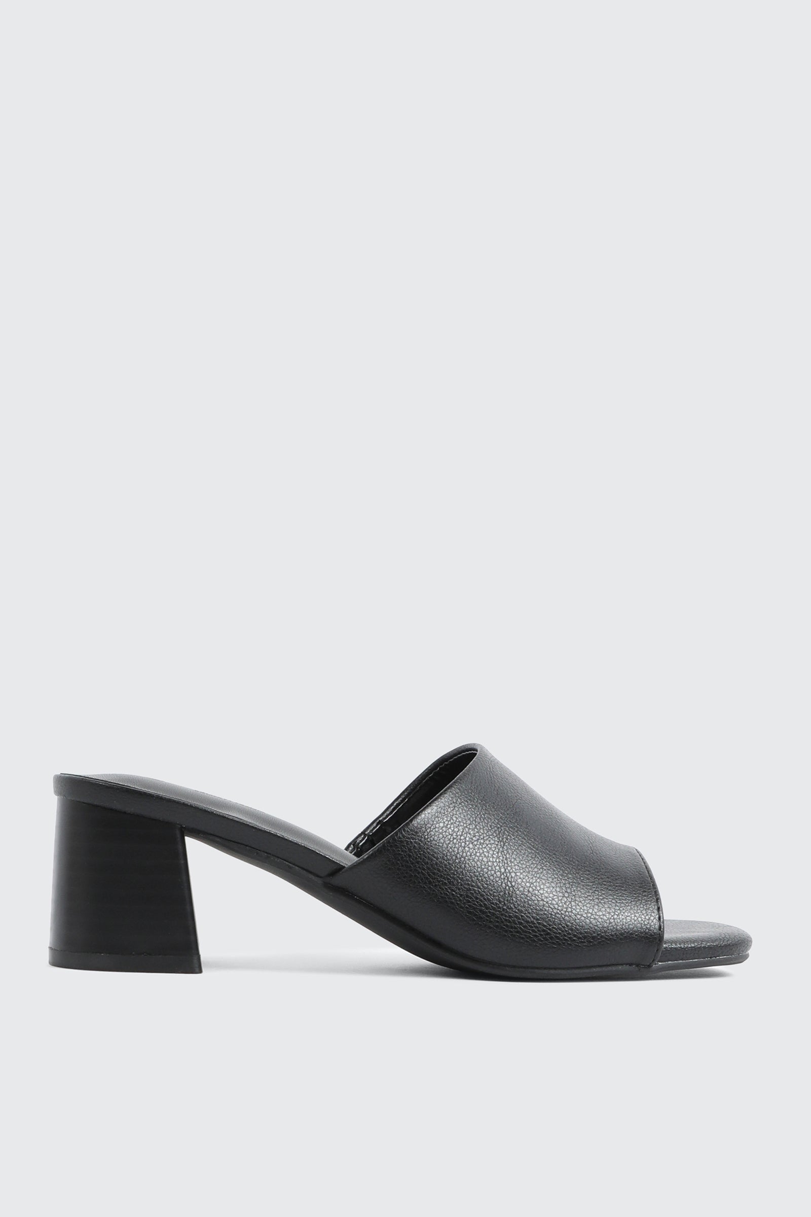 Block Heel Mule Black | Ardene Canada