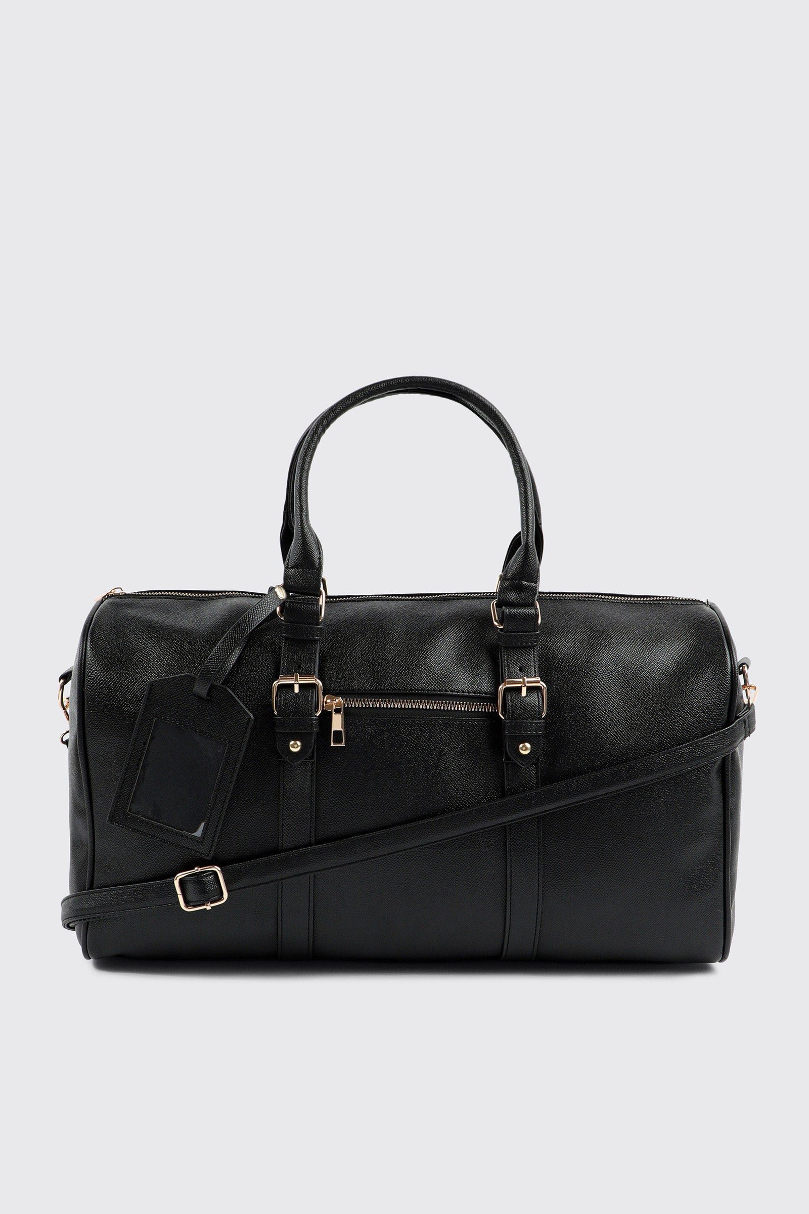Faux Leather Duffle Bag