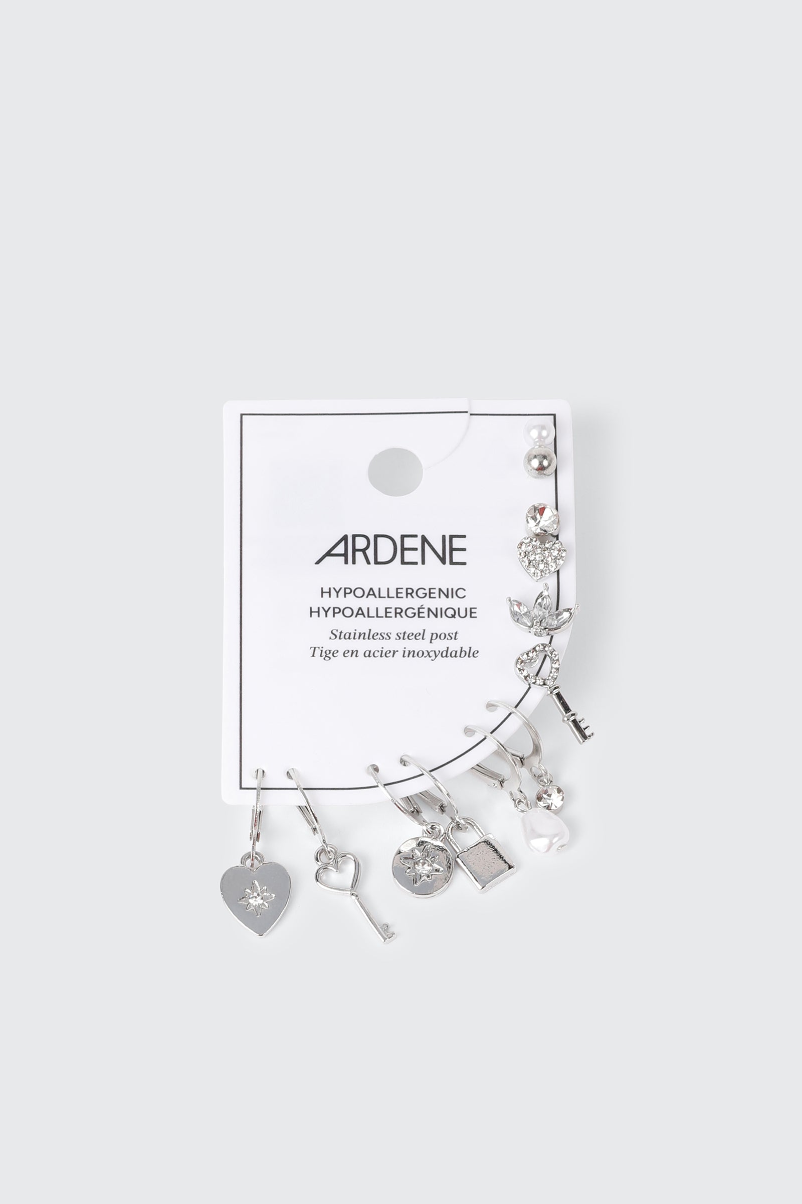 12-Pack Stud Hoop Earrings