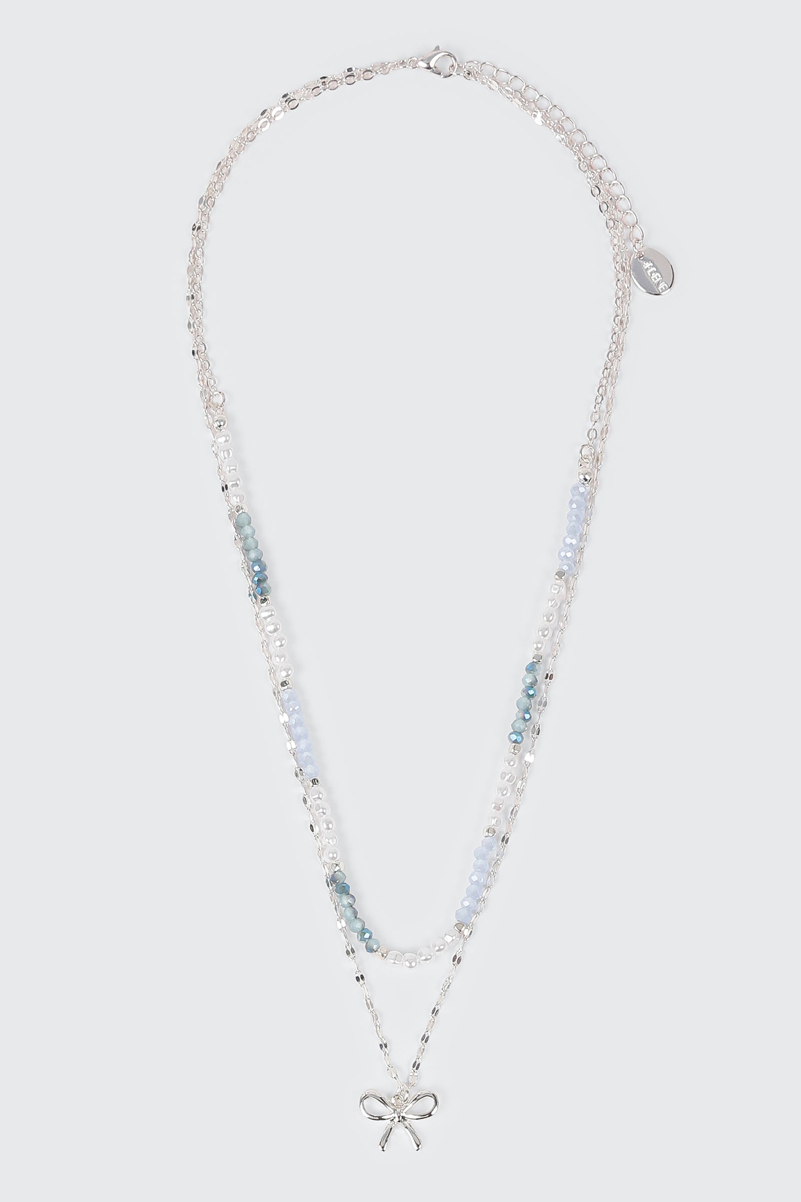 2-Row Bow Beaded Necklace