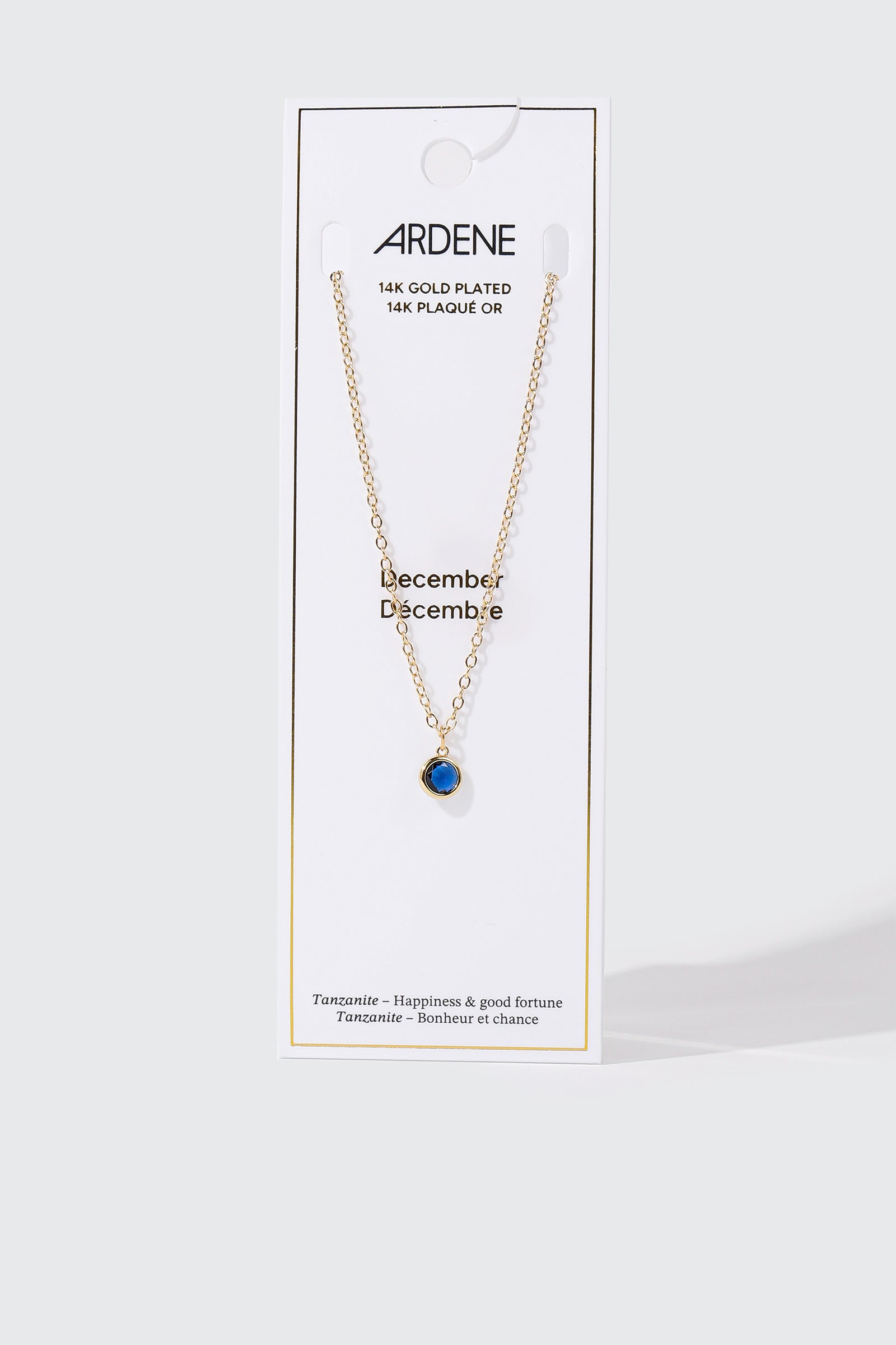 14K Gold-Plated December Birthstone Necklace