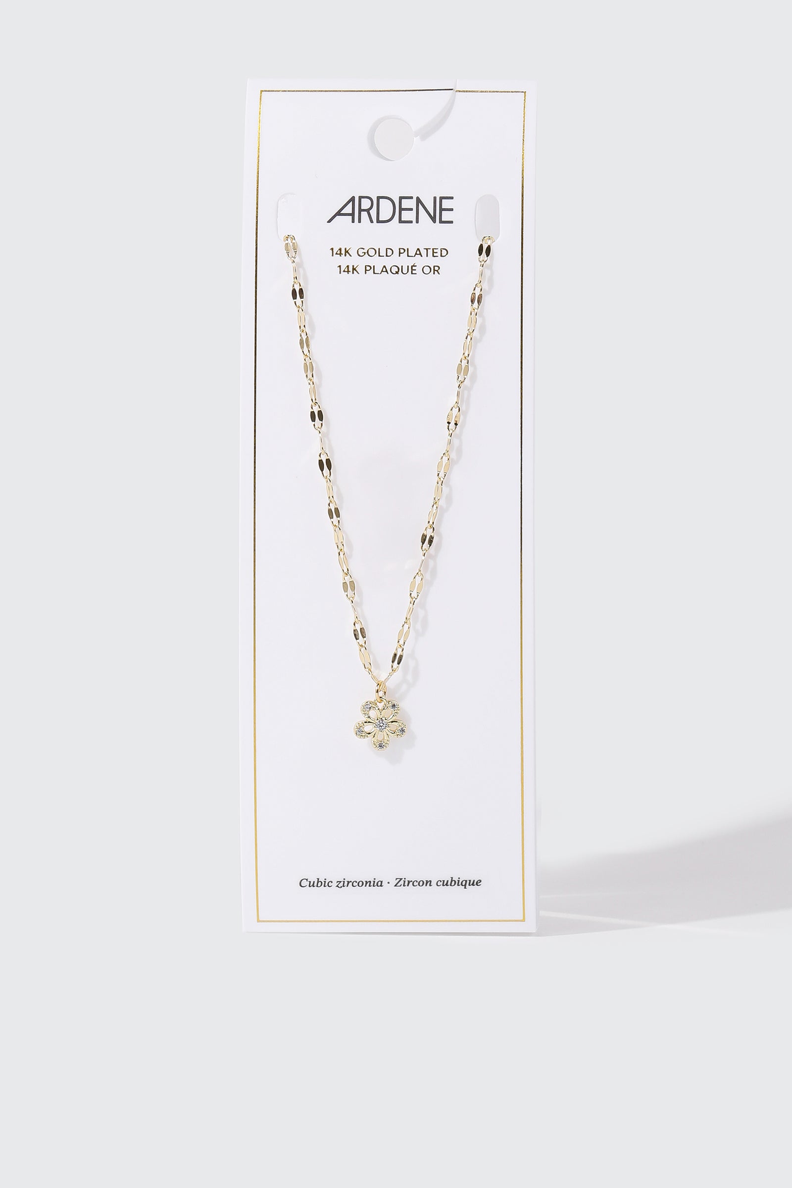 14K Gold Daisy Charm Necklace