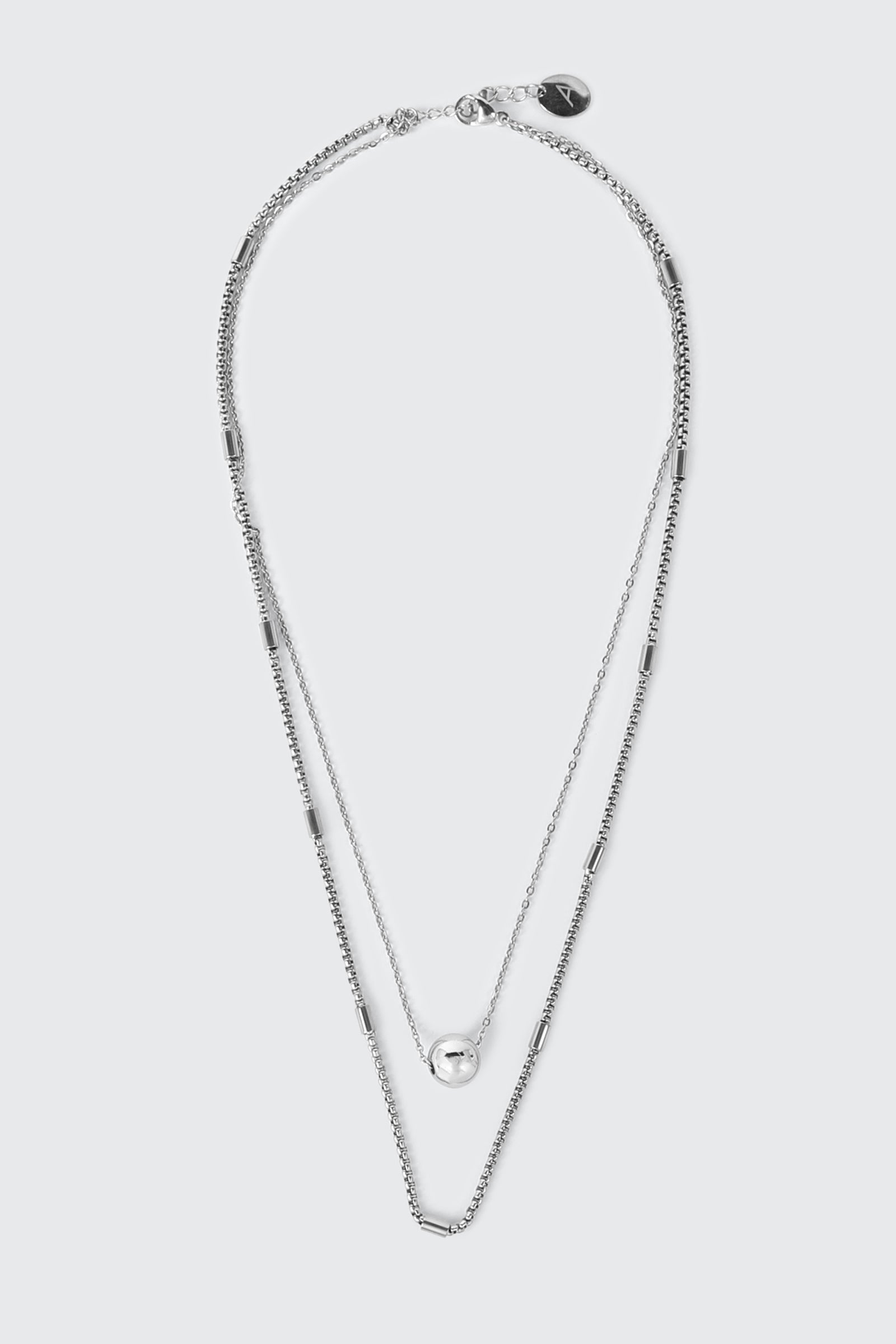 Stainless Steel Sphere Pendant Necklace