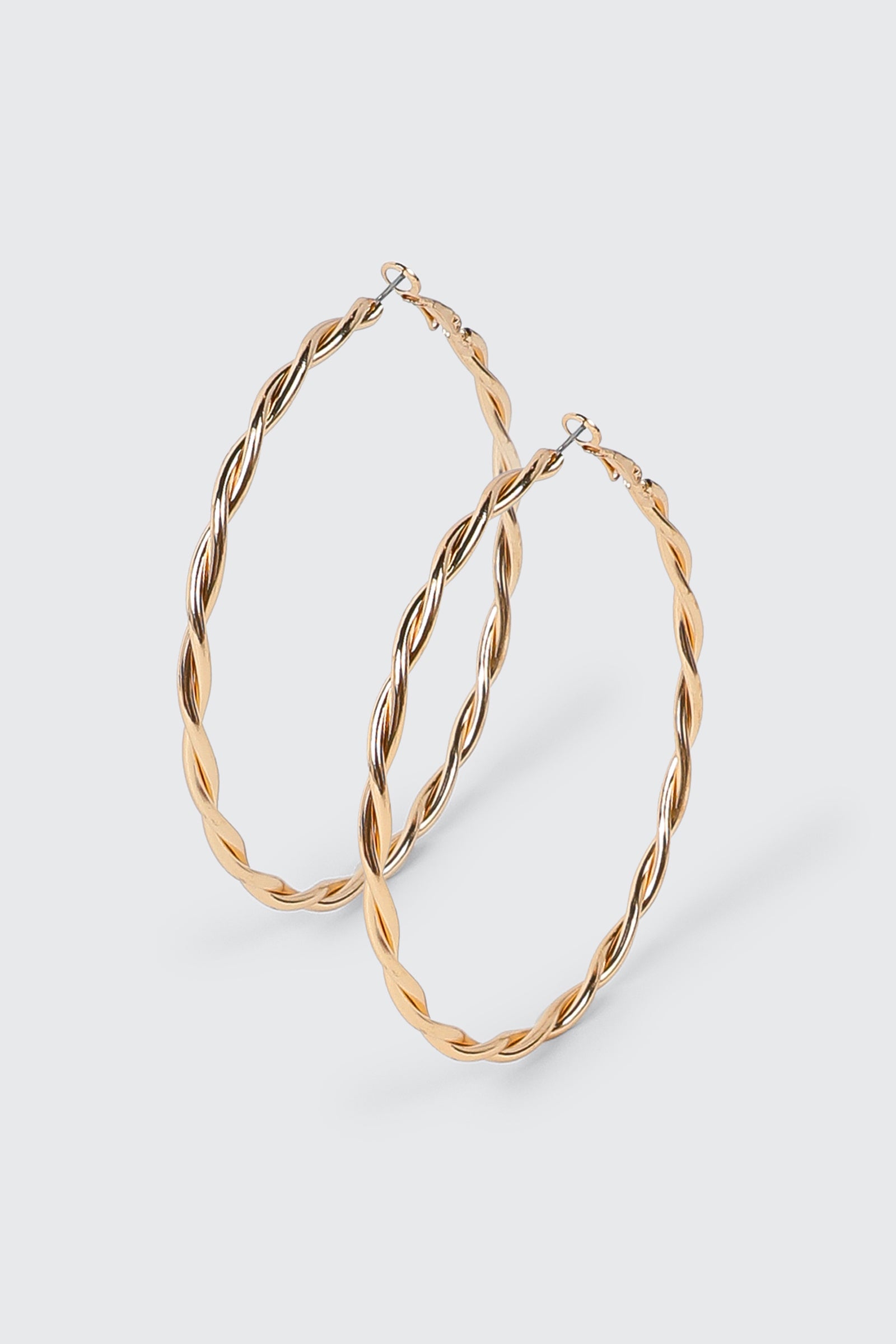 Large Twisted Hoop Earrings