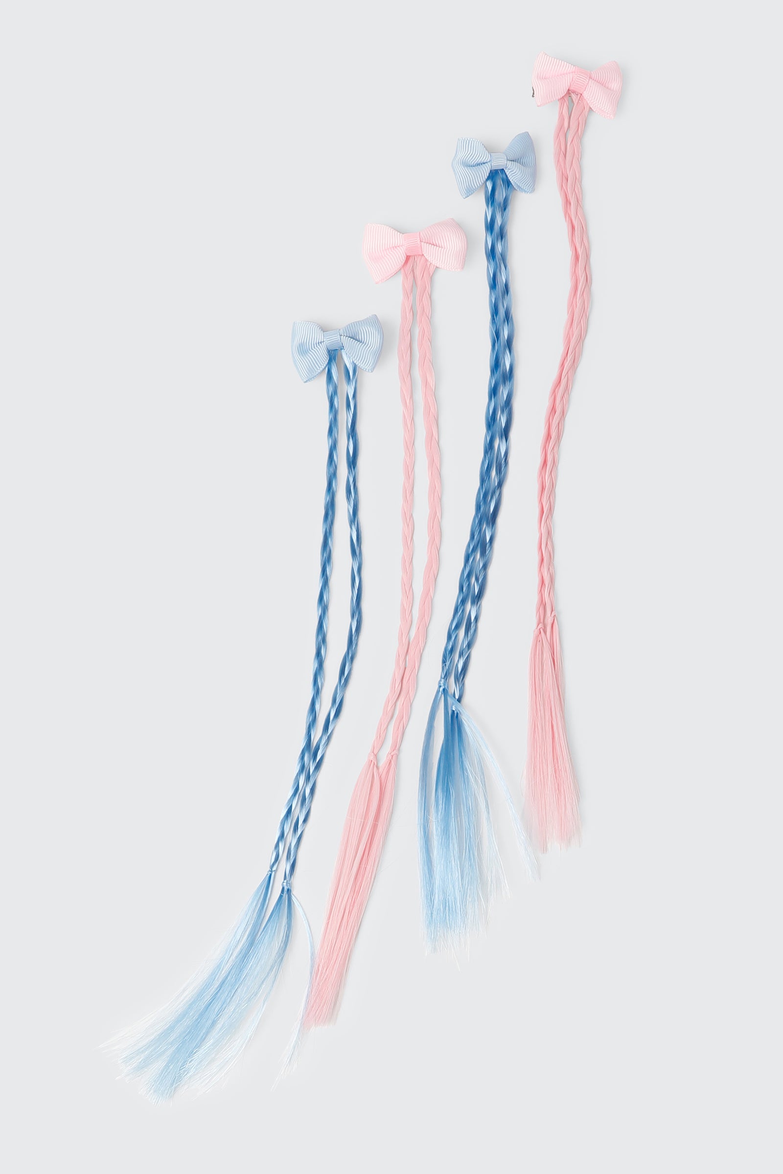 4-Pack Bow Braid Hair Clips