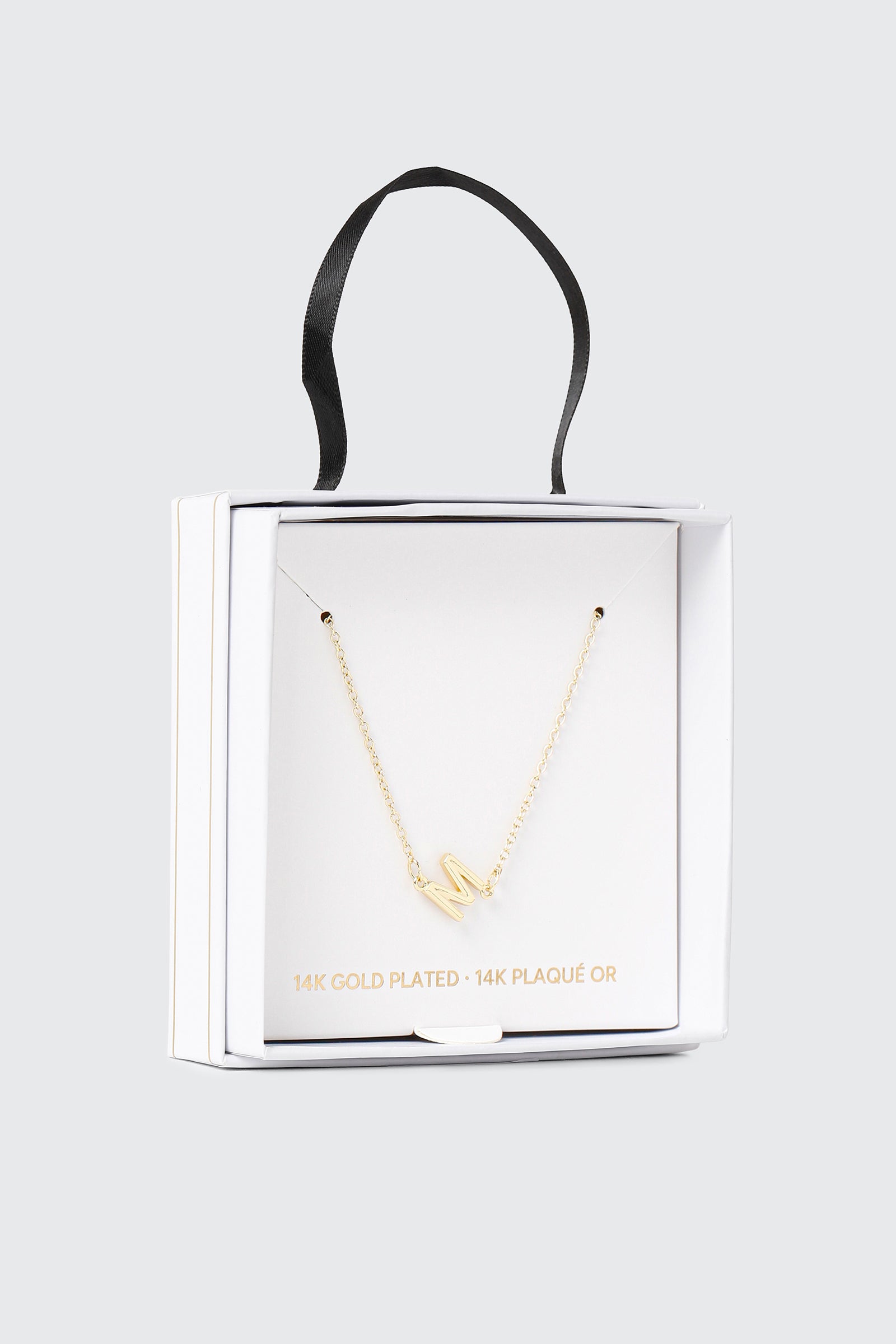 14K Gold Plated Initial M Necklace