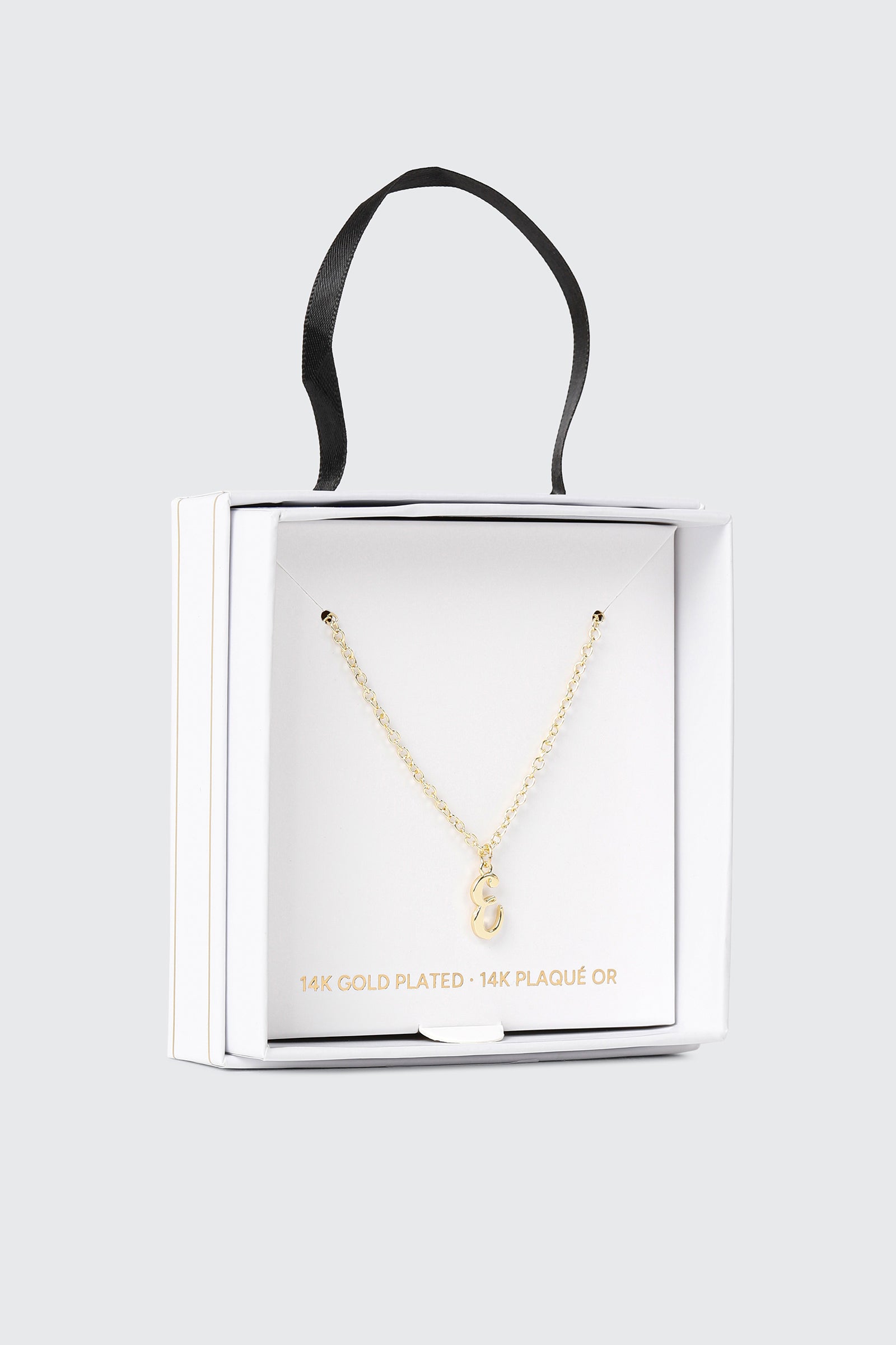 14K Gold Plated Initial E Necklace