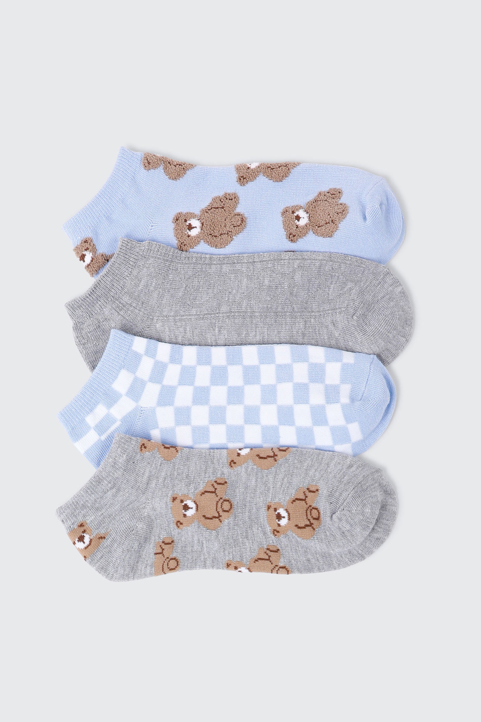 4-Pack Bear Ankle Socks