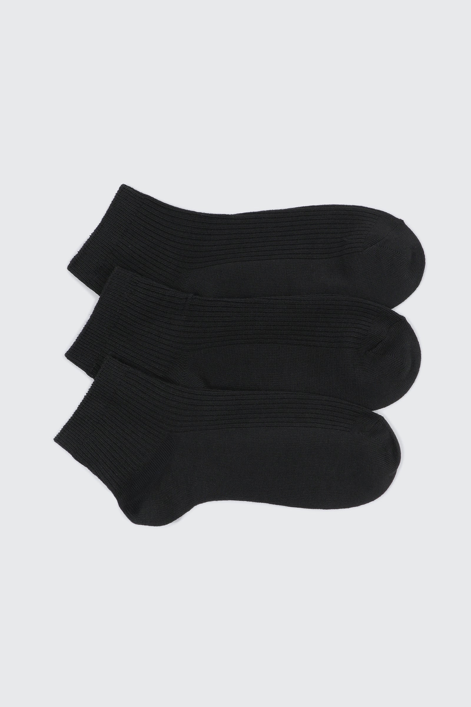 3-Pack Rib Demi Crew Socks