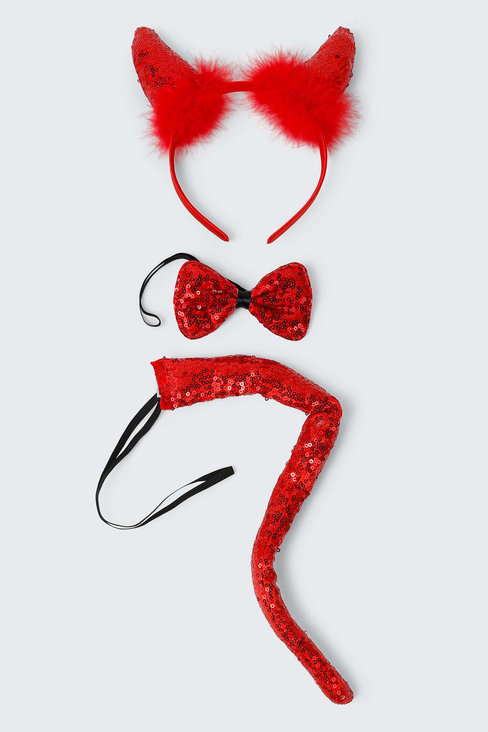 3-Piece Sequin Devil Costume Set