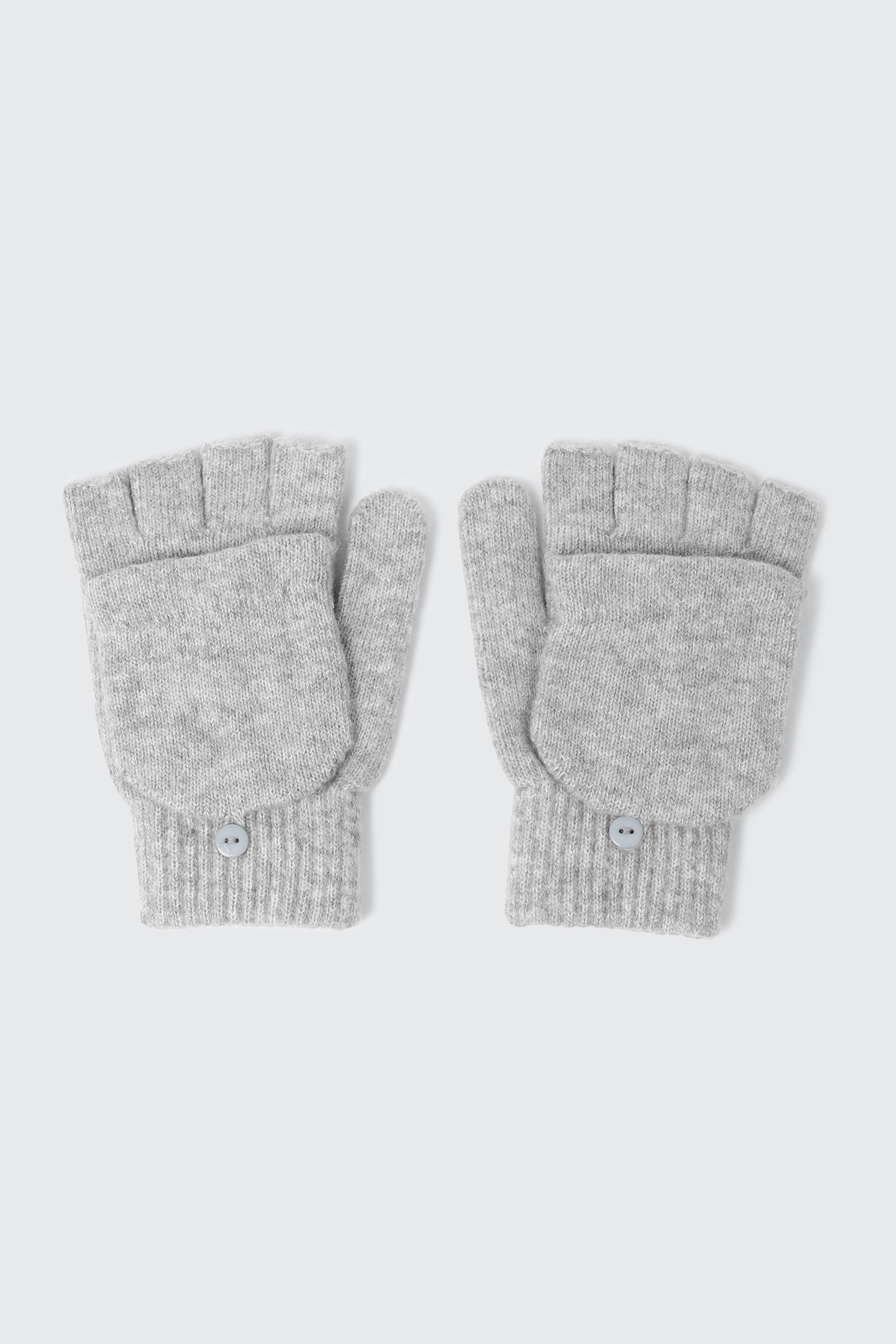 Wool Blend Convertible Fingerless Gloves