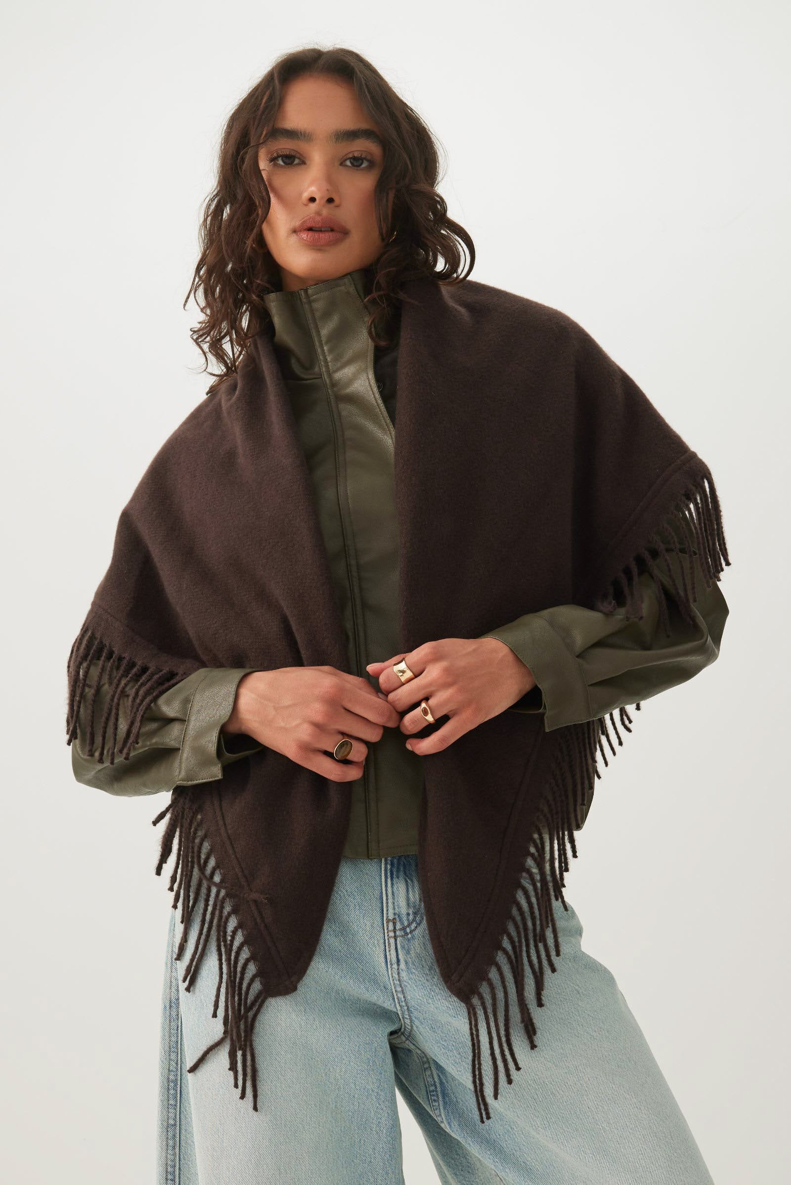 Triangle Fringe Shawl