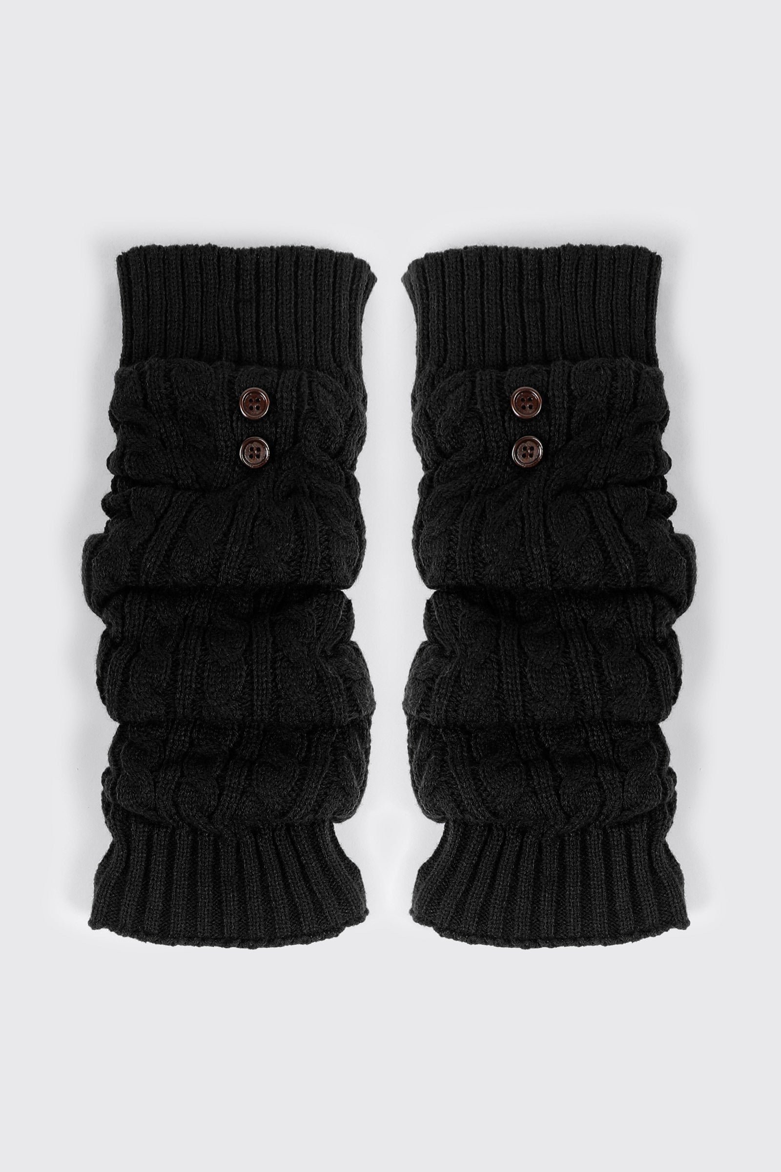 Cable Knit Button Leg Warmers
