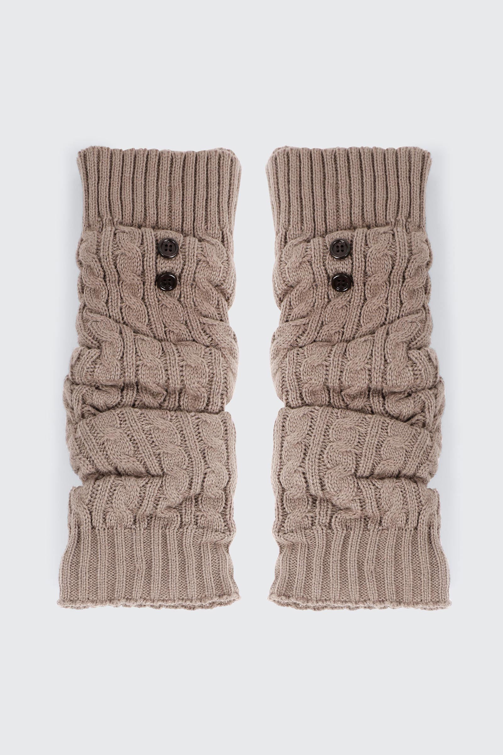 Cable Knit Button Leg Warmers