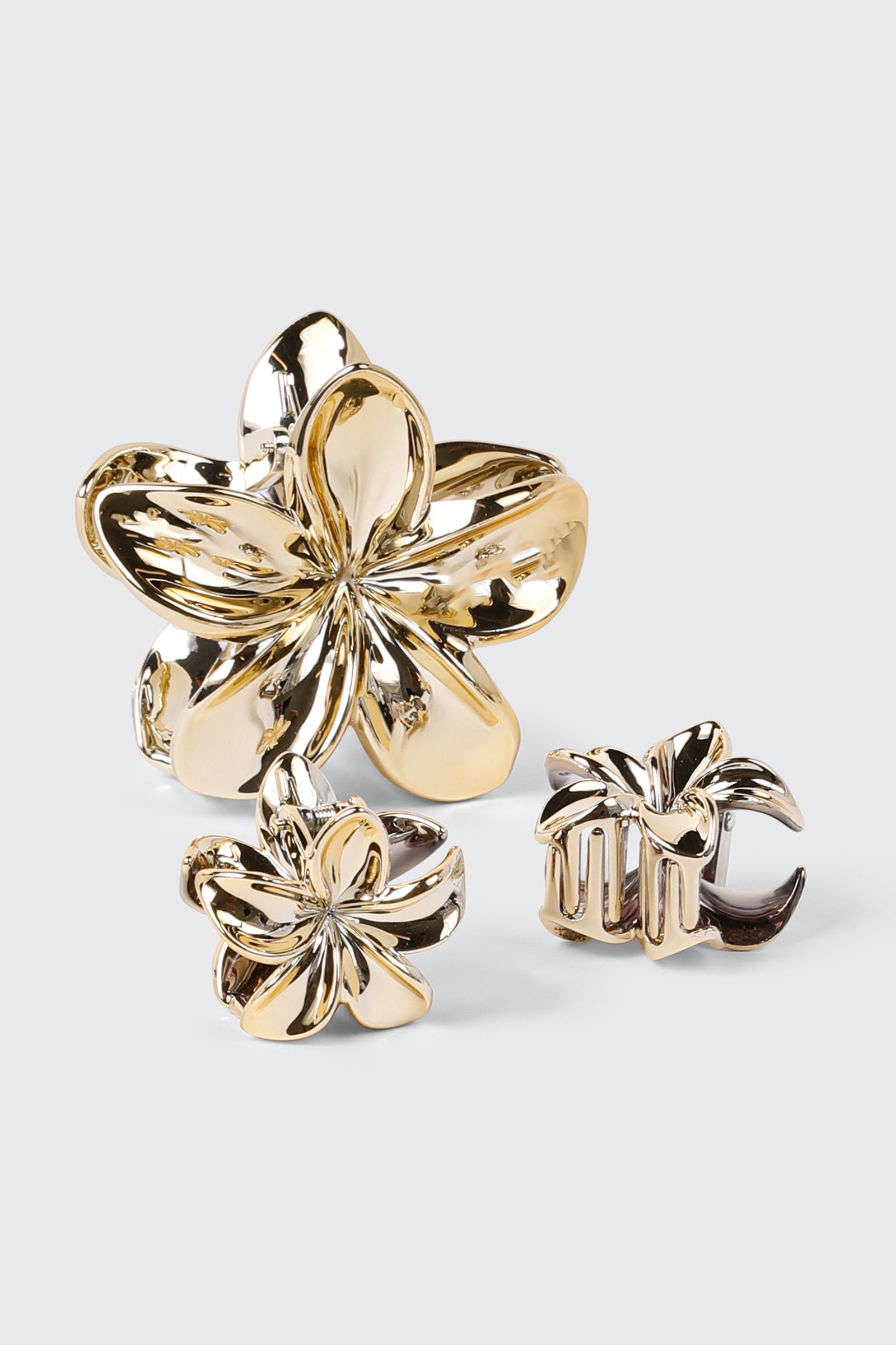 3-Pack Tropical Flower Hair Claws