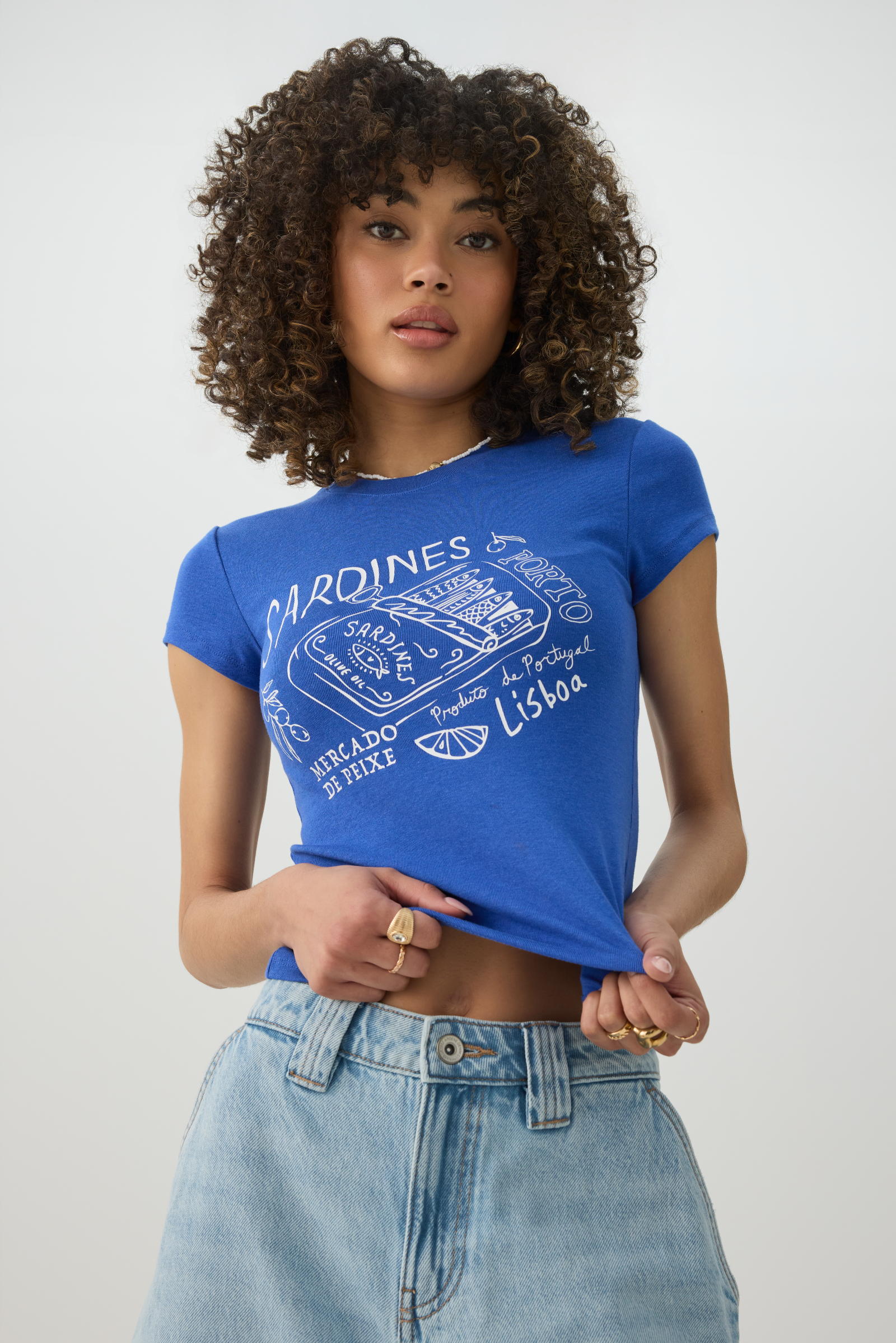 Printed Rib Crop T-Shirt | Ardene
