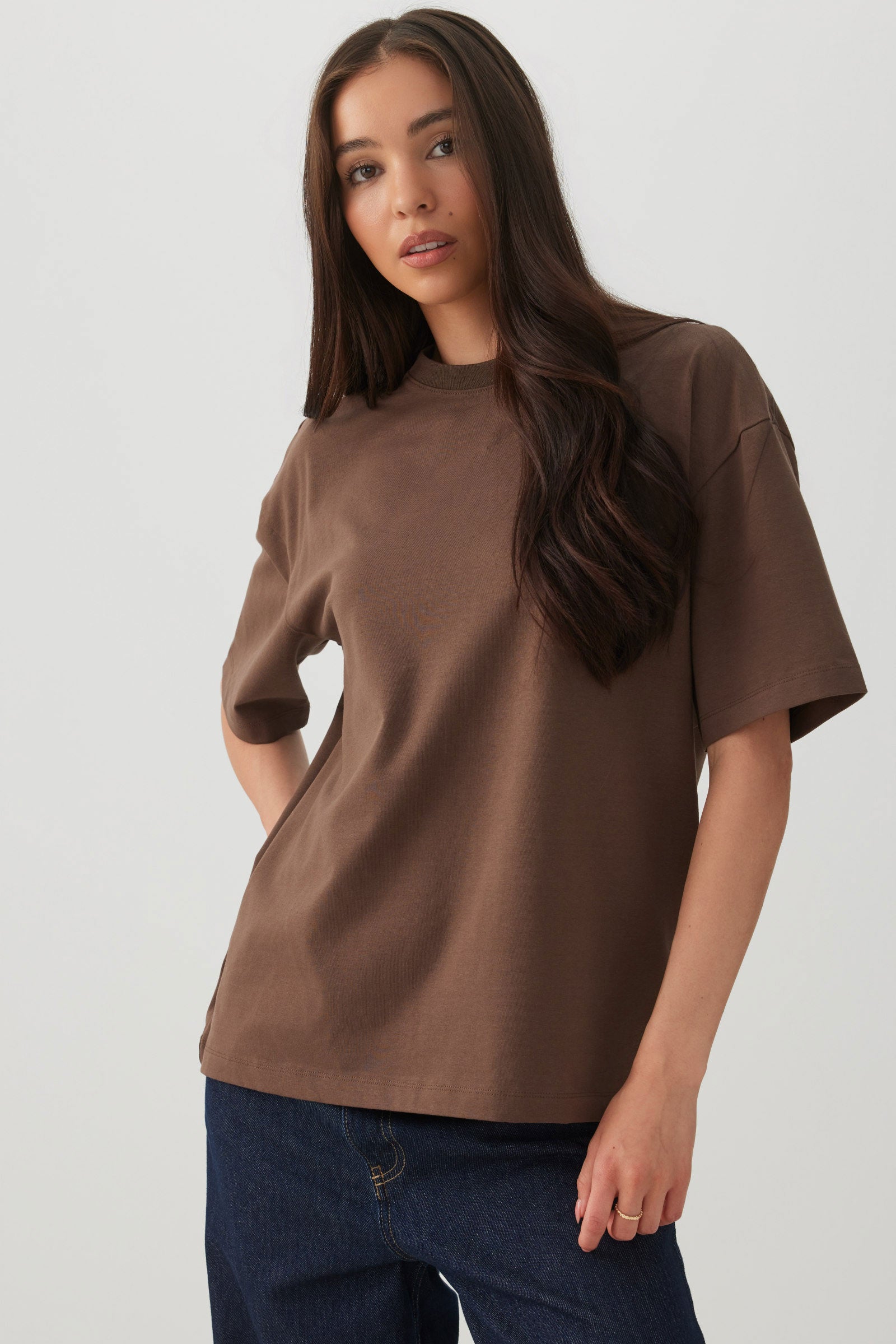 deres Étoile shirt 18th ダークブラウン Basicore™ Oversized T-Shirt | Ardene