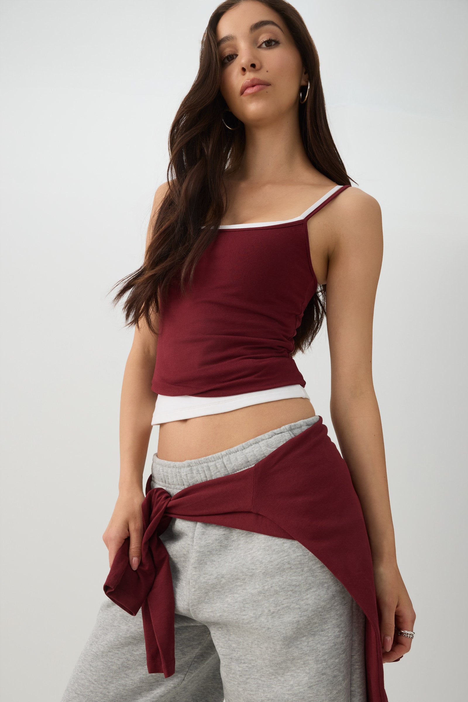 Smoothcore™ Scoop Neck Tank Top Dark Cherry | Ardene Canada