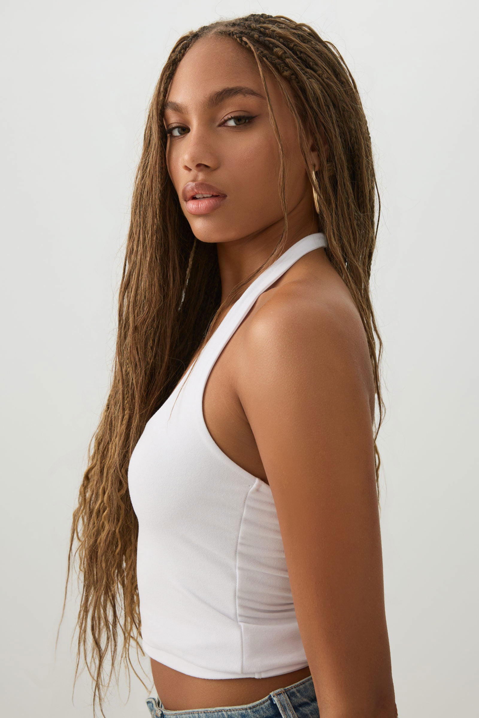 Smoothcore™ Basic Halter Crop Tank Top
