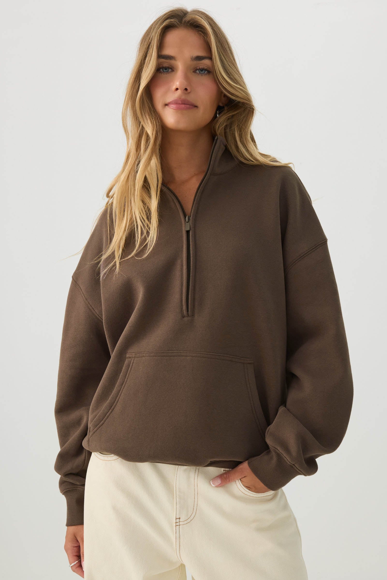 MADESOFT™ Fleece Oversized Half Zip Sweatshirt | Ardene
