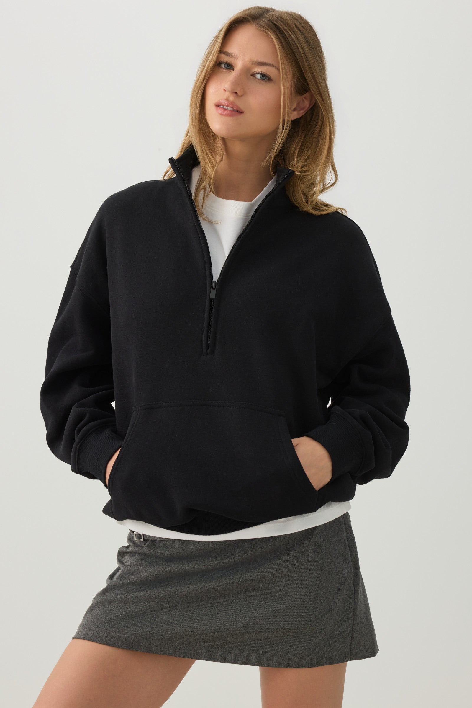 MADESOFT™ Fleece Oversized Half Zip Sweatshirt | Ardene