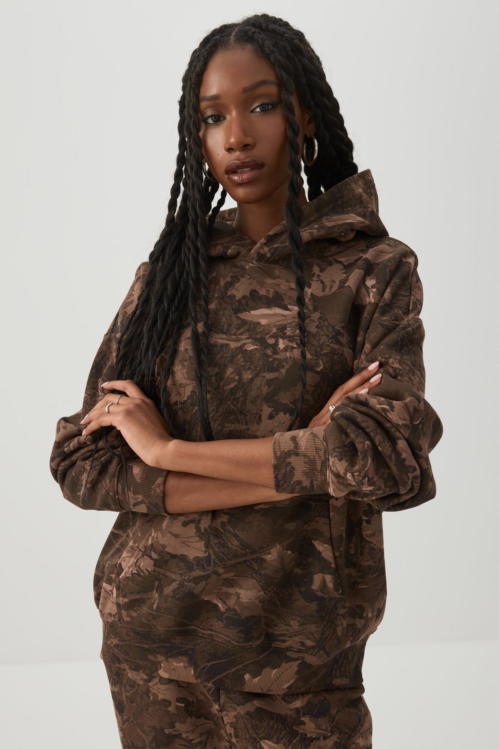 MADESOFT™ Fleece Oversized Foliage Hoodie