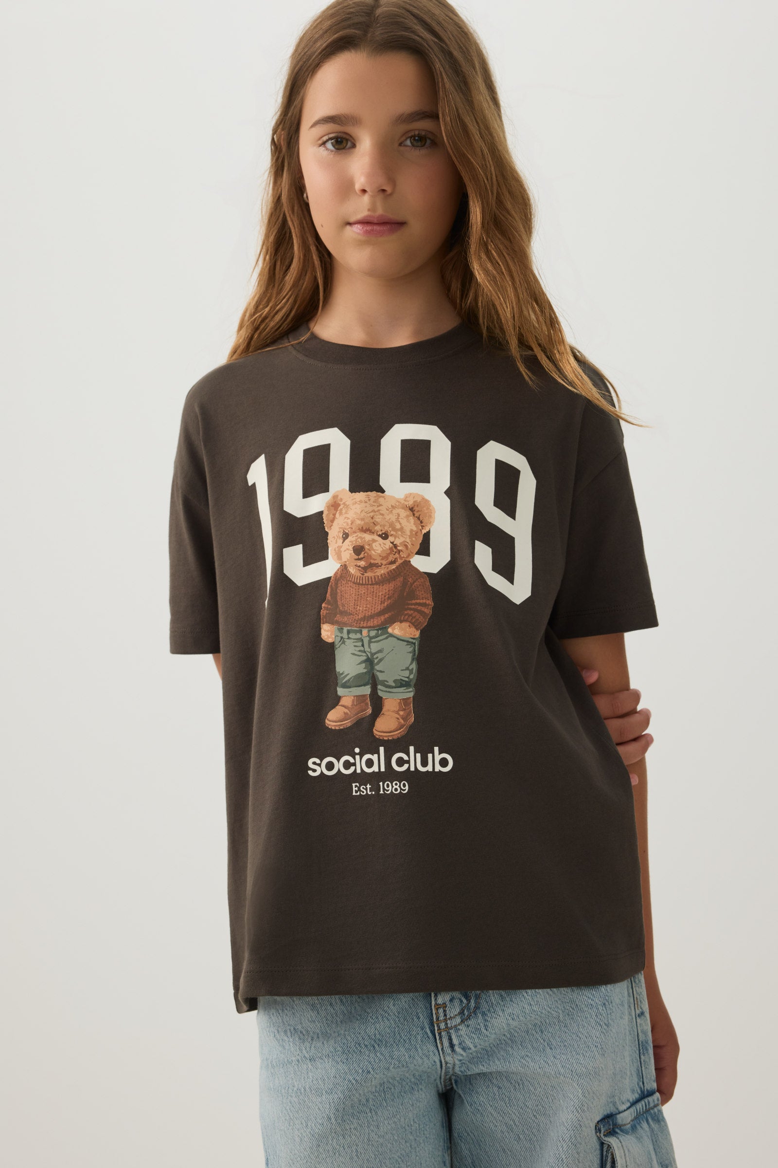 Oversized Teddy Bear Print T-Shirt