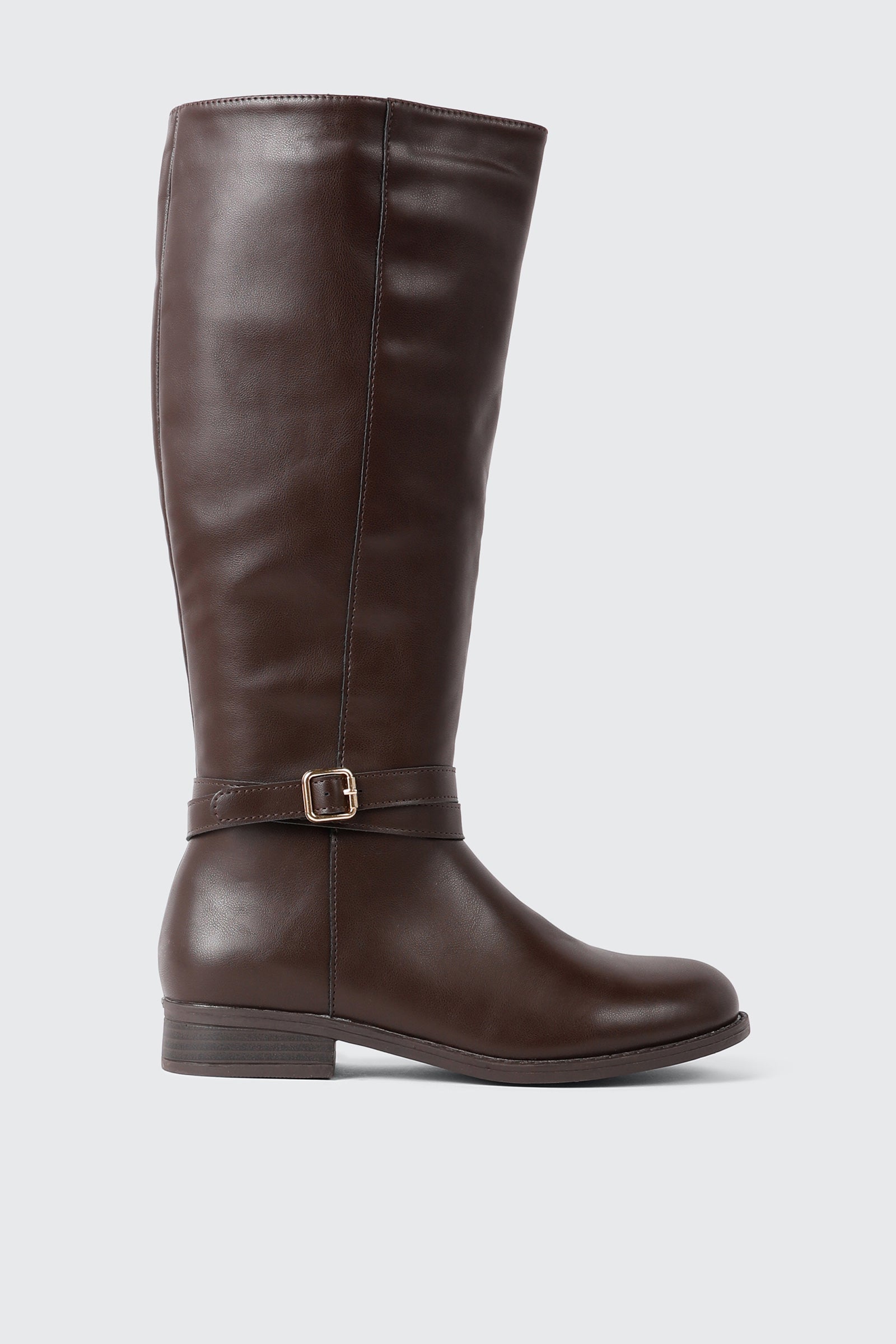 Knee High Boots with Buckle