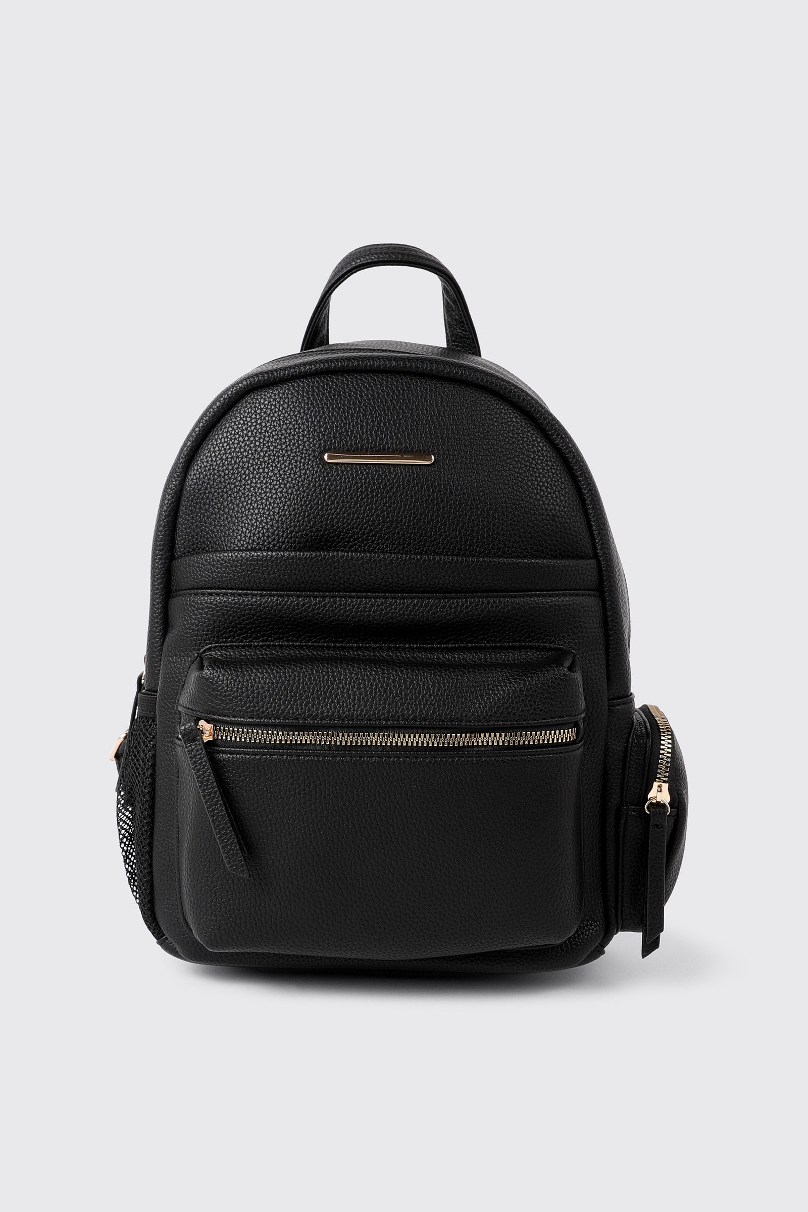 Pebbled Faux Leather Backpack Black | Ardene Canada