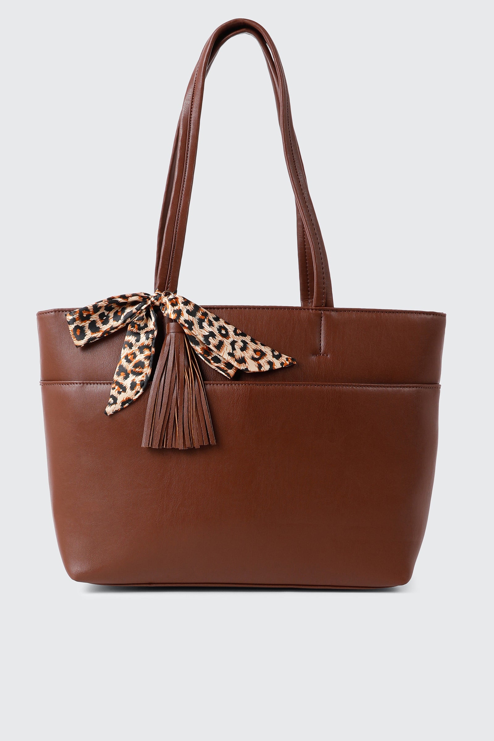Large Tote Bag with Scarf & Tassel